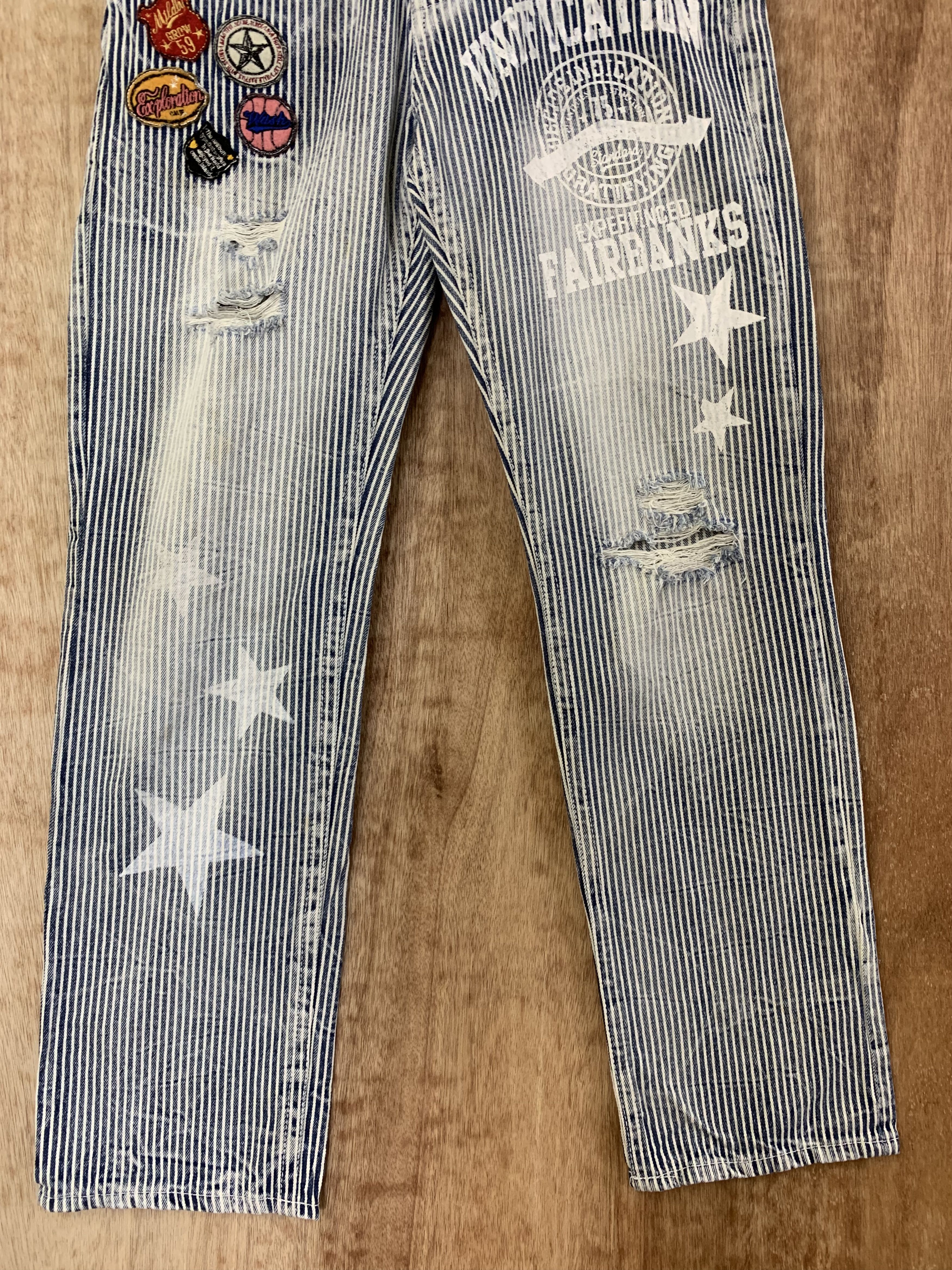 Japanese Brand Patches Jeans Distressed Vintage Japanese Branded Size US 29 - 4 Thumbnail