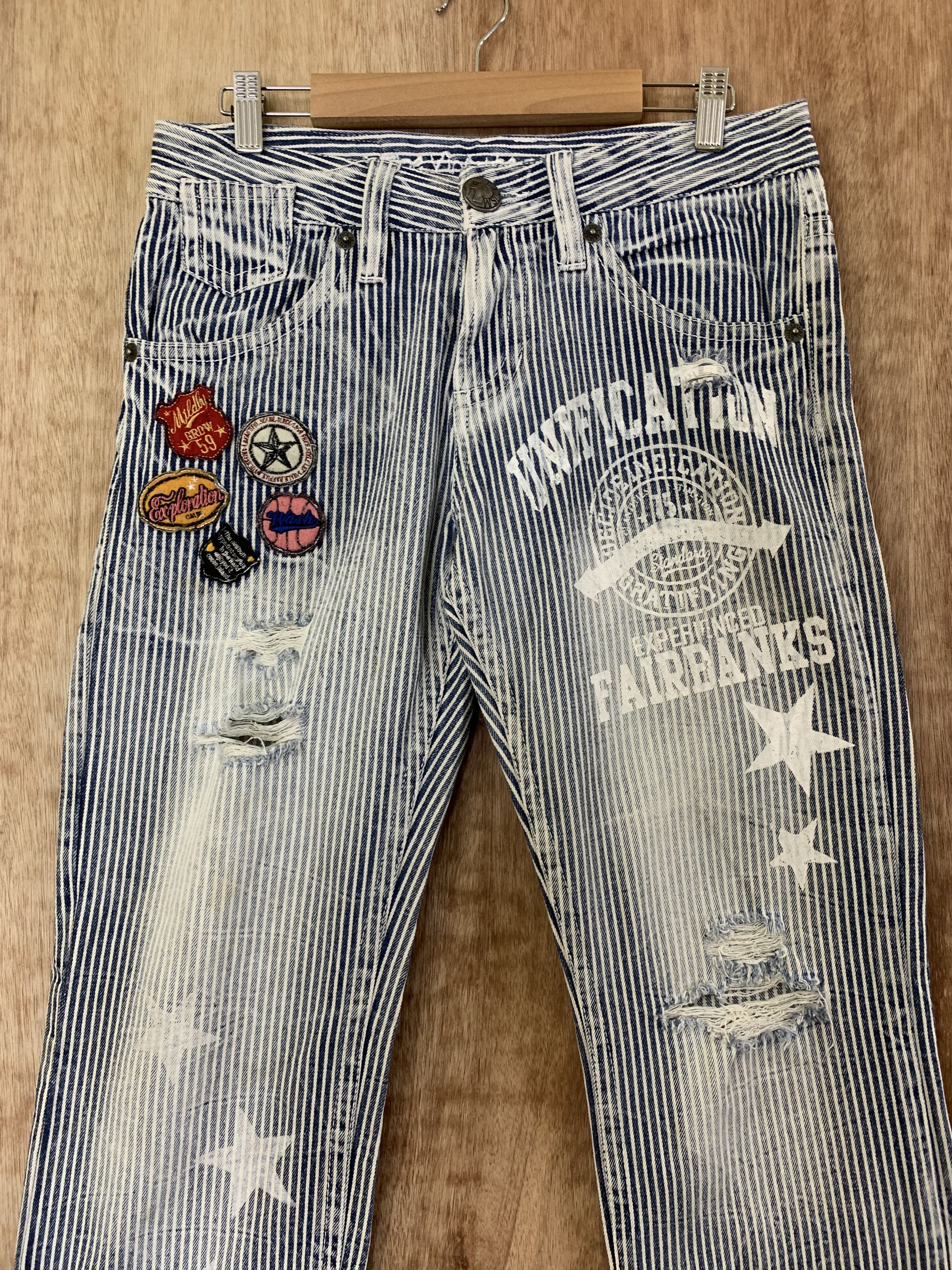 Japanese Brand Patches Jeans Distressed Vintage Japanese Branded Size US 29 - 3 Thumbnail