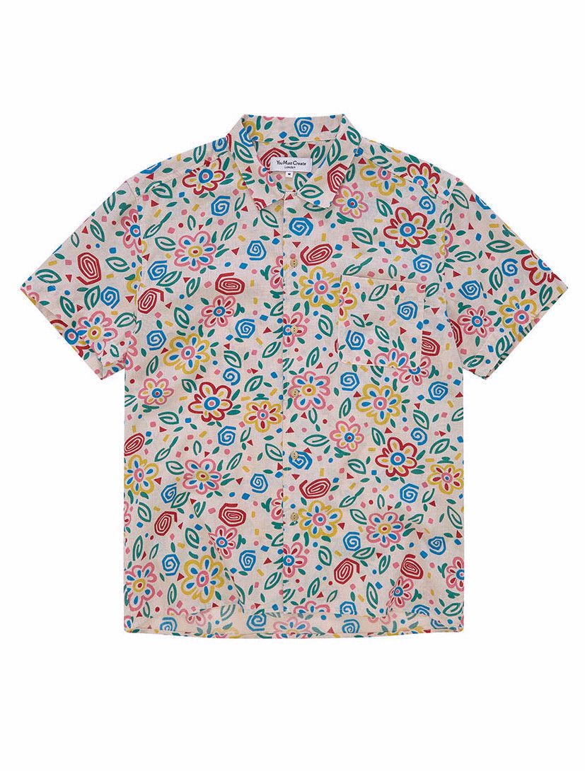 YMC GARDEN FLORAL ARTWORK PRINTED CAMP COLLAR SHIRT Size US M / EU 48-50 / 2 - 6 Thumbnail