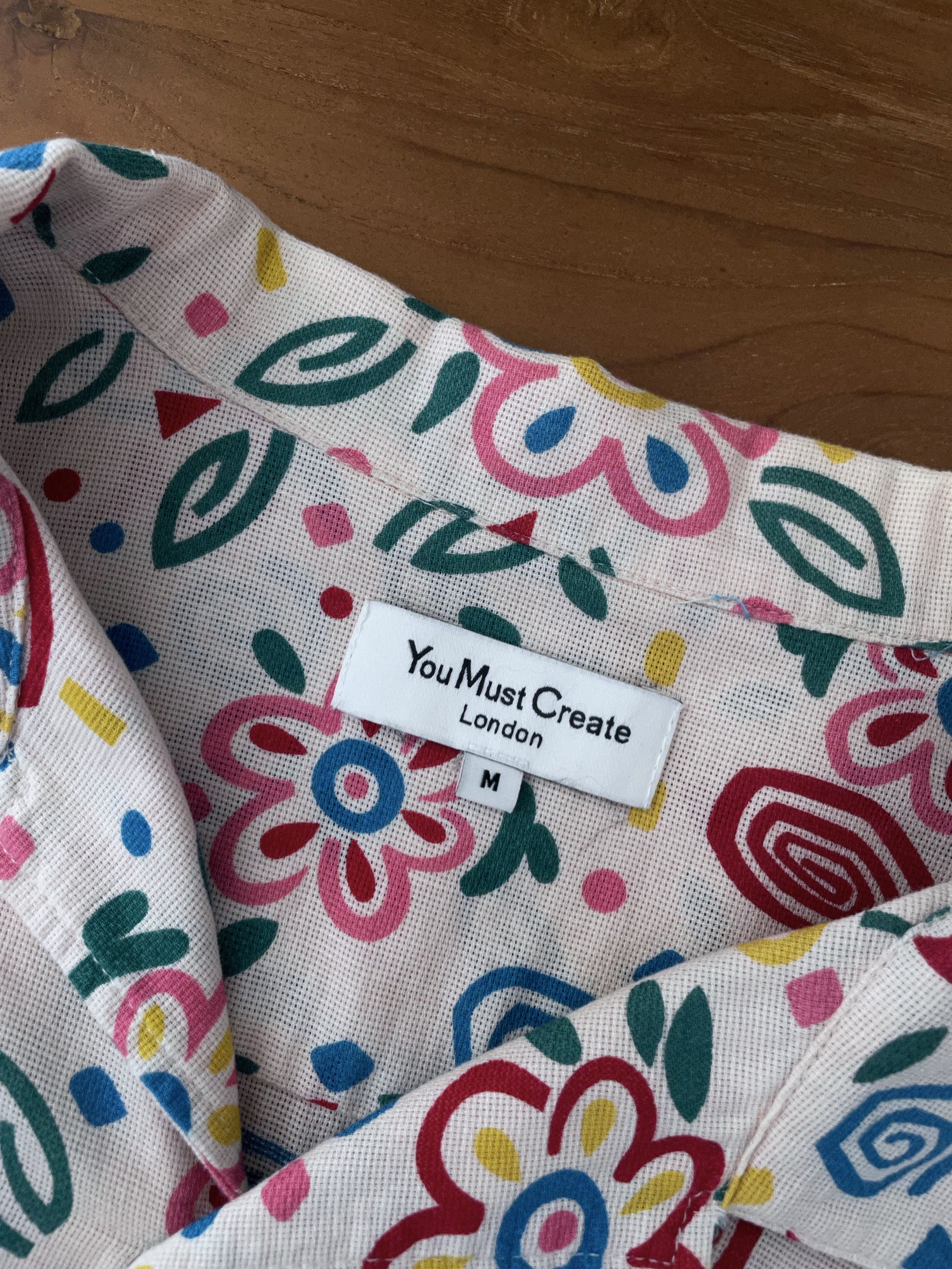 YMC GARDEN FLORAL ARTWORK PRINTED CAMP COLLAR SHIRT Size US M / EU 48-50 / 2 - 5 Thumbnail