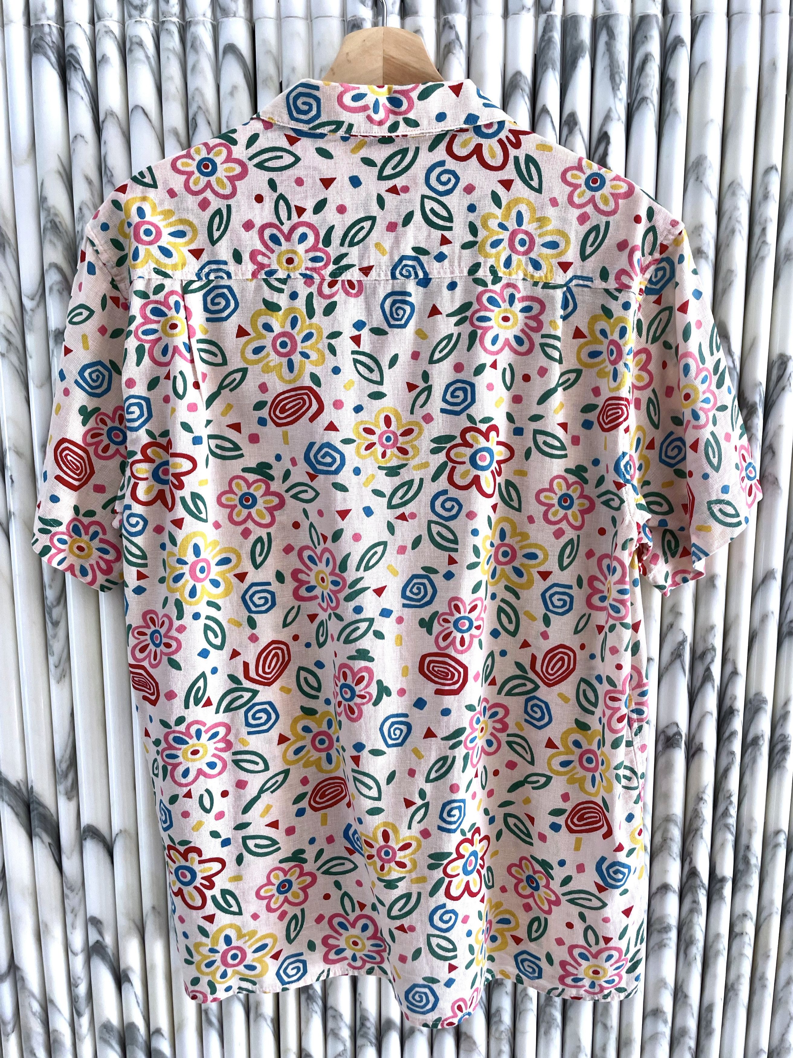 YMC GARDEN FLORAL ARTWORK PRINTED CAMP COLLAR SHIRT Size US M / EU 48-50 / 2 - 4 Thumbnail