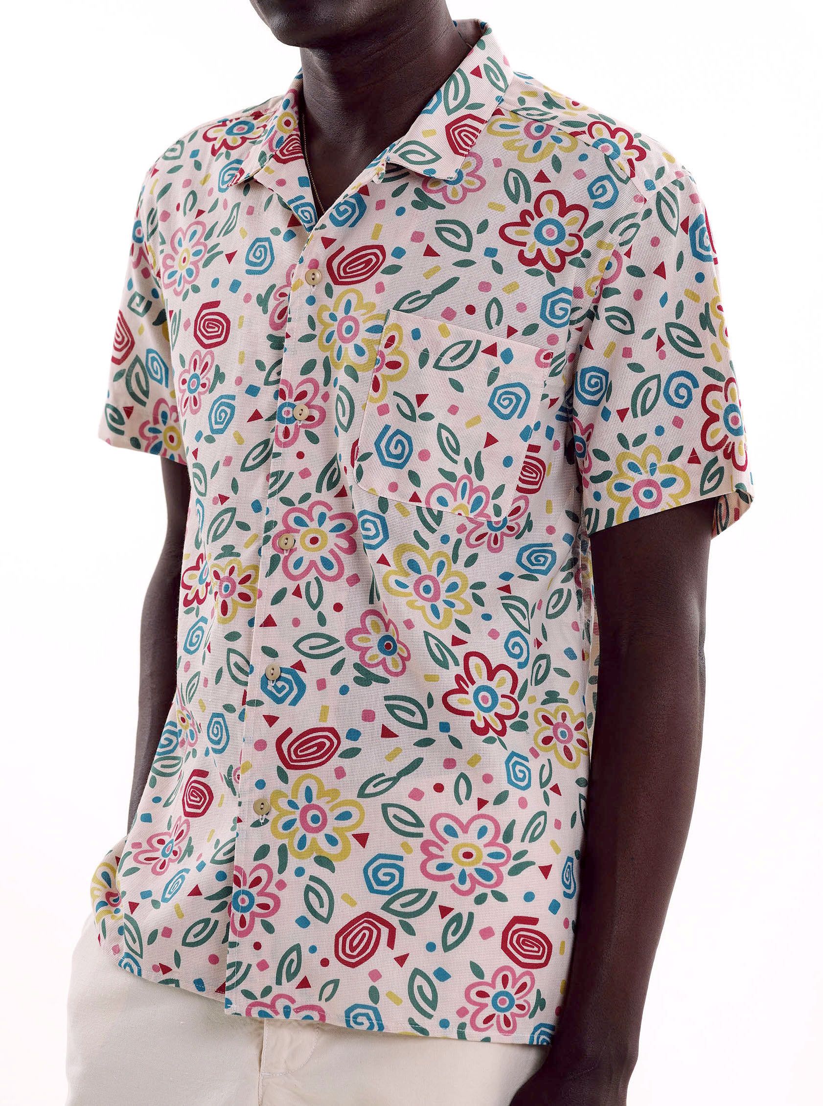 YMC GARDEN FLORAL ARTWORK PRINTED CAMP COLLAR SHIRT Size US M / EU 48-50 / 2 - 8 Thumbnail