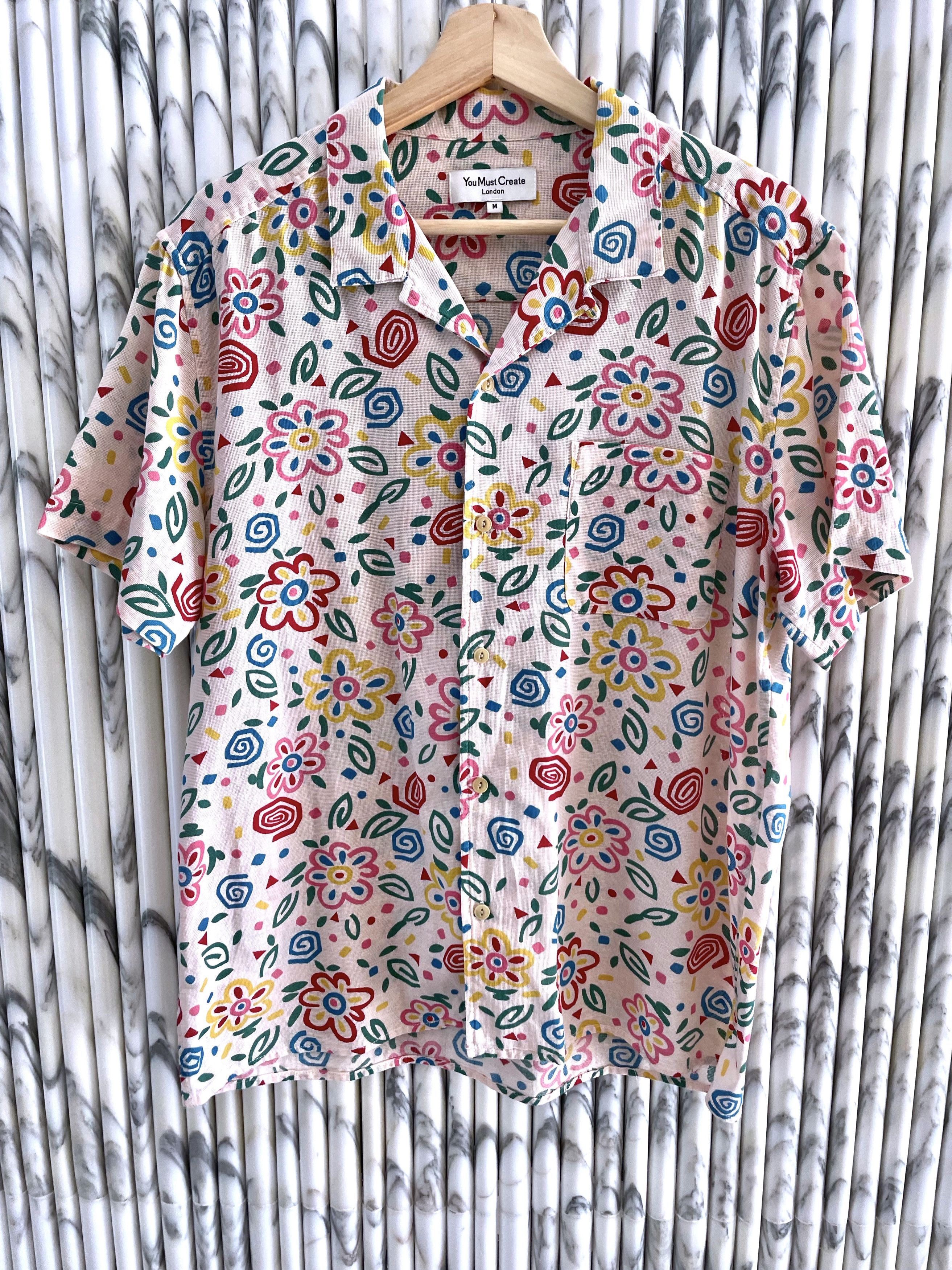 YMC GARDEN FLORAL ARTWORK PRINTED CAMP COLLAR SHIRT Size US M / EU 48-50 / 2 - 1 Thumbnail