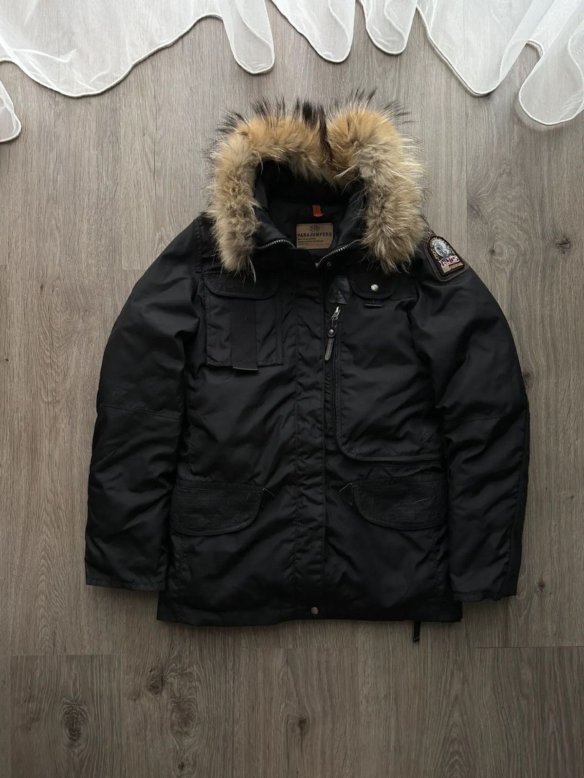 Vintage Puffer Jacket Parajumpers Black