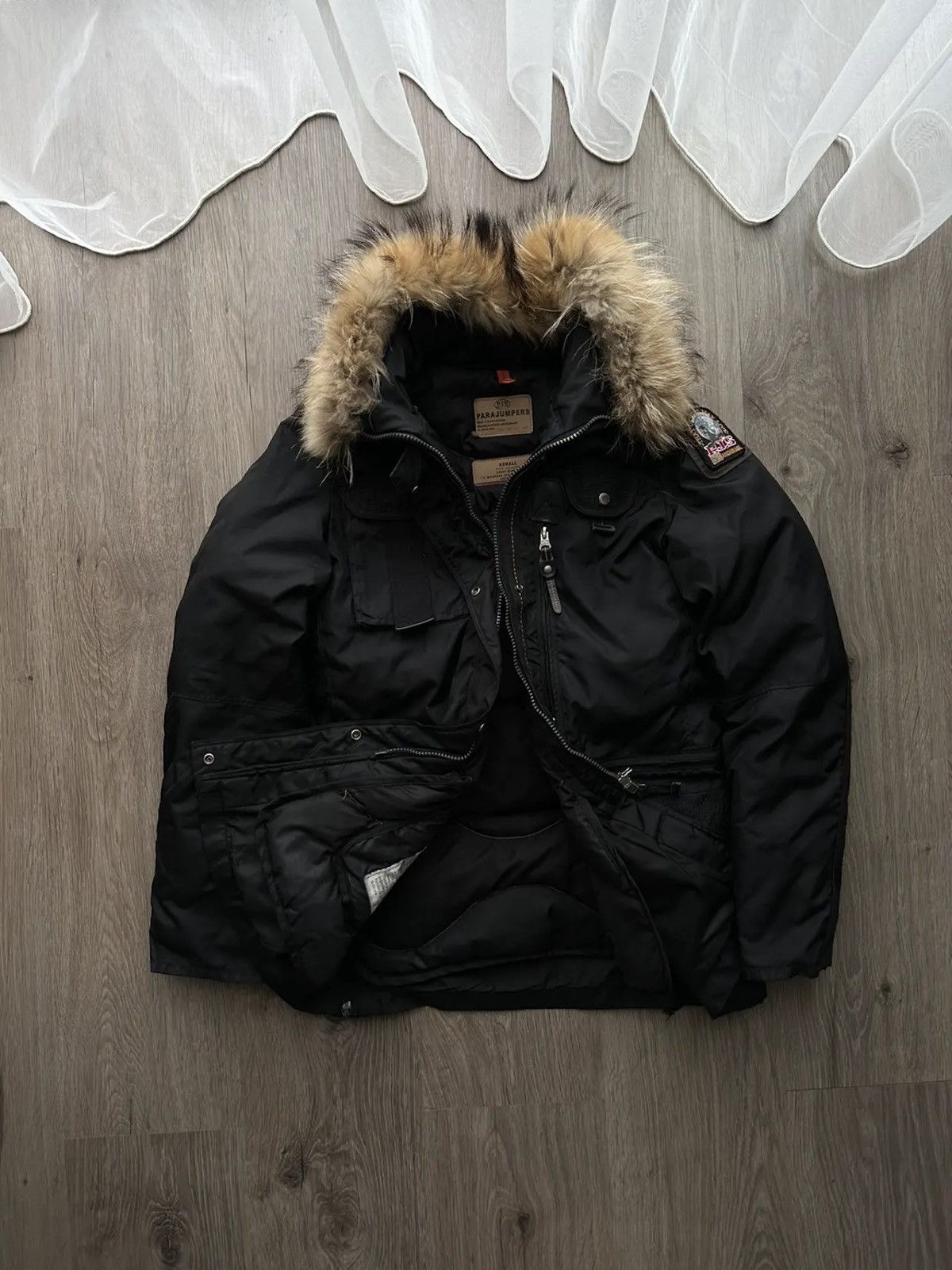 Vintage Puffer Jacket Parajumpers Black
