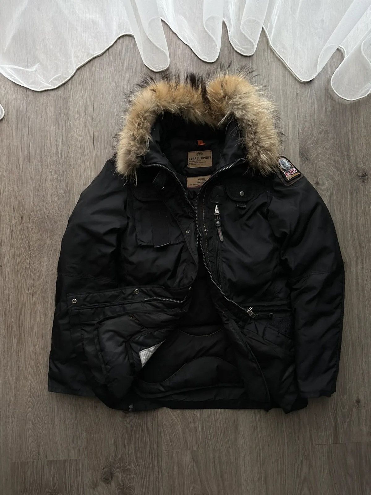 Vintage Puffer Jacket Parajumpers Black