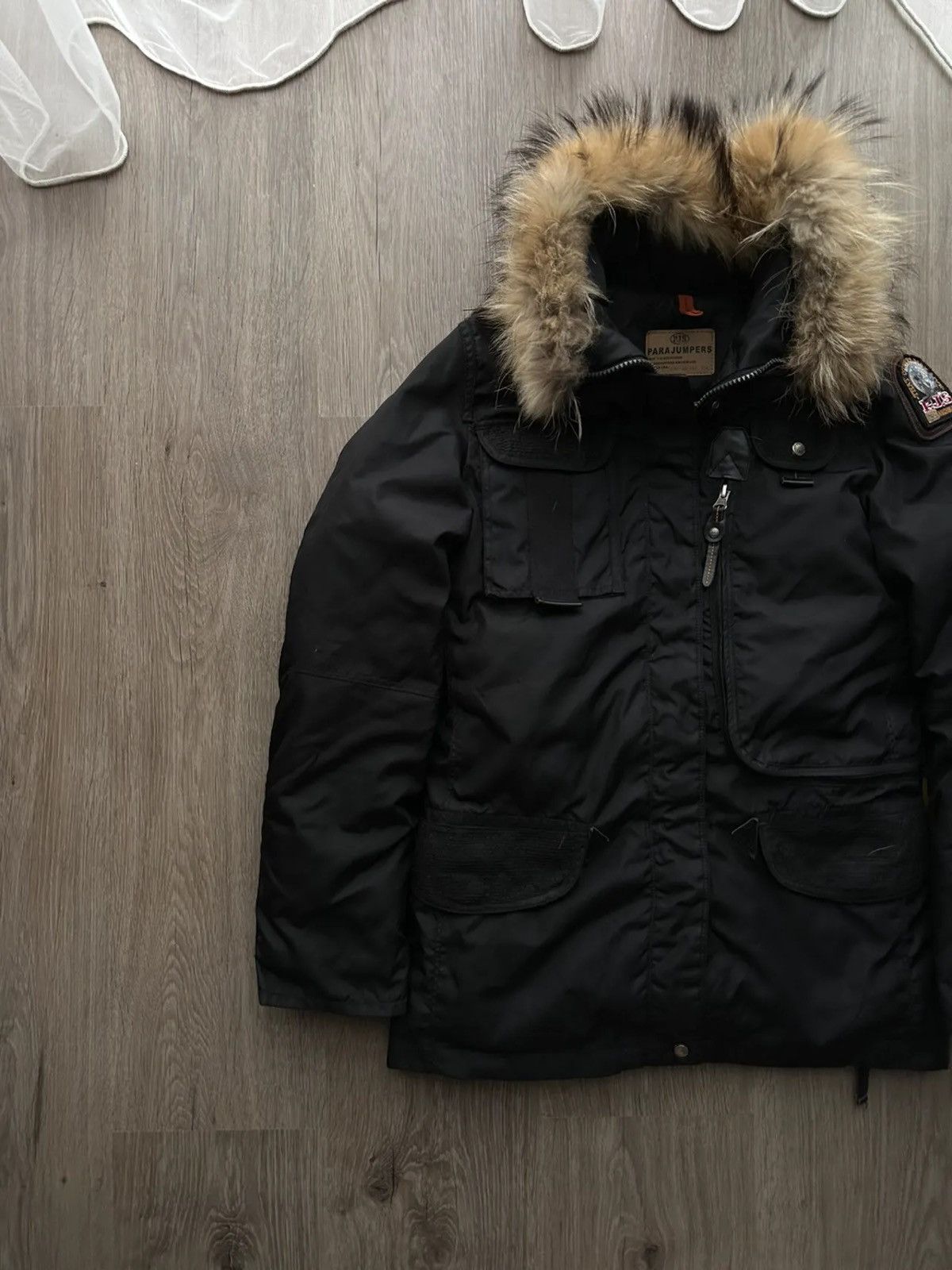 Vintage Puffer Jacket Parajumpers Black