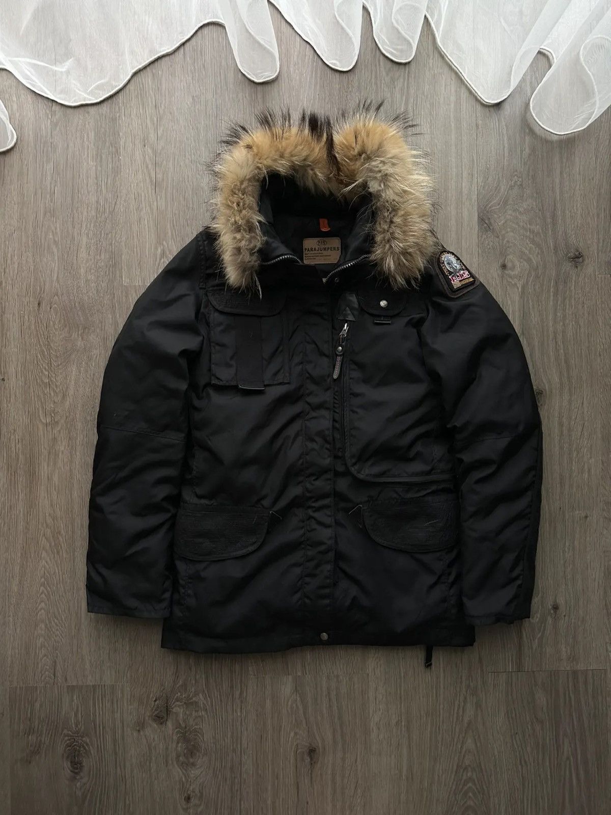 Vintage Puffer Jacket Parajumpers Black