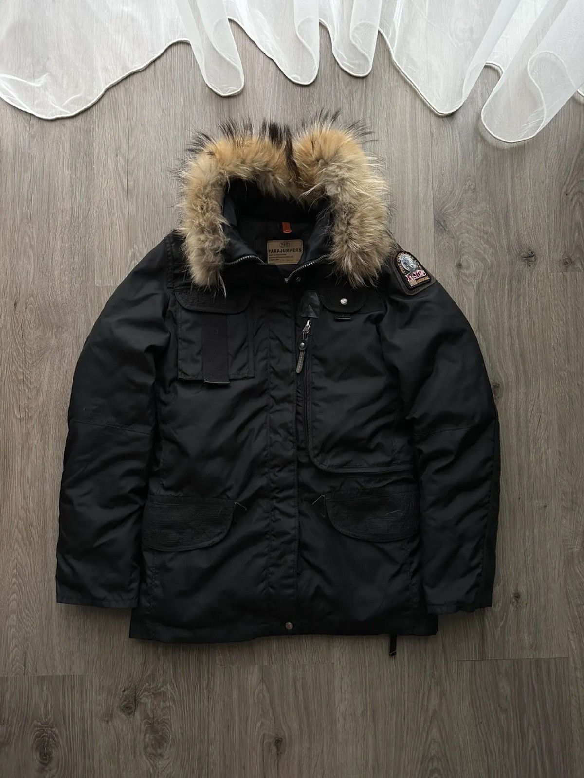 Vintage Puffer Jacket Parajumpers Black