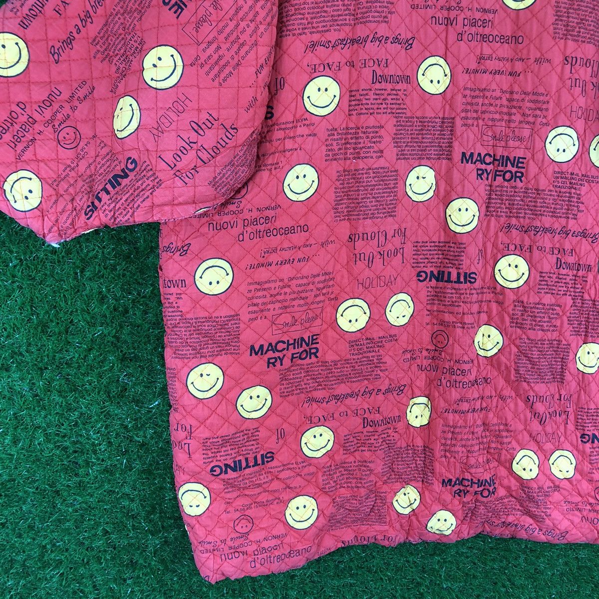 Vintage Vintage 80's Kimono Quilted Smile Face Fullprint Size US L / EU 52-54 / 3 - 6 Thumbnail