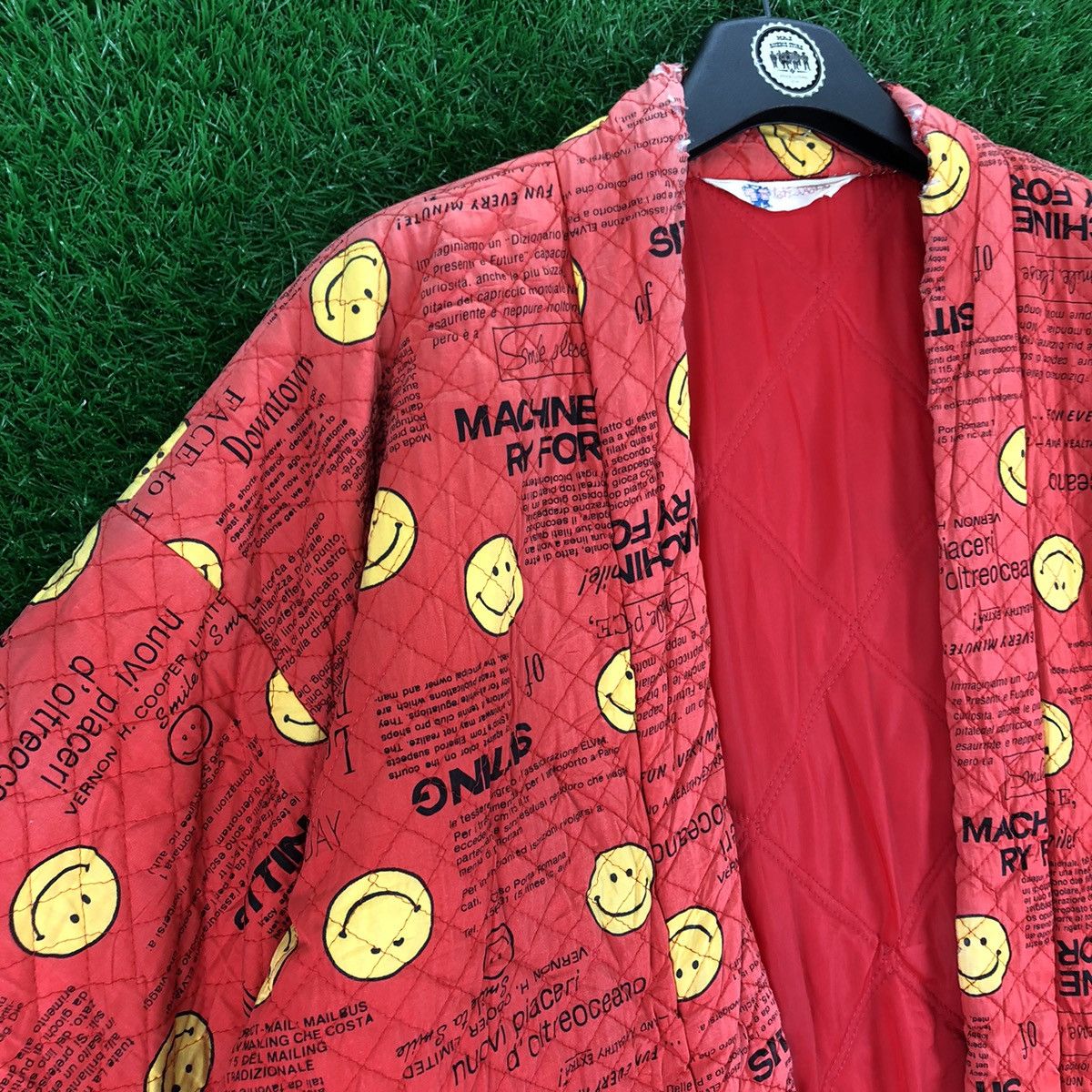 Vintage Vintage 80's Kimono Quilted Smile Face Fullprint Size US L / EU 52-54 / 3 - 2 Thumbnail