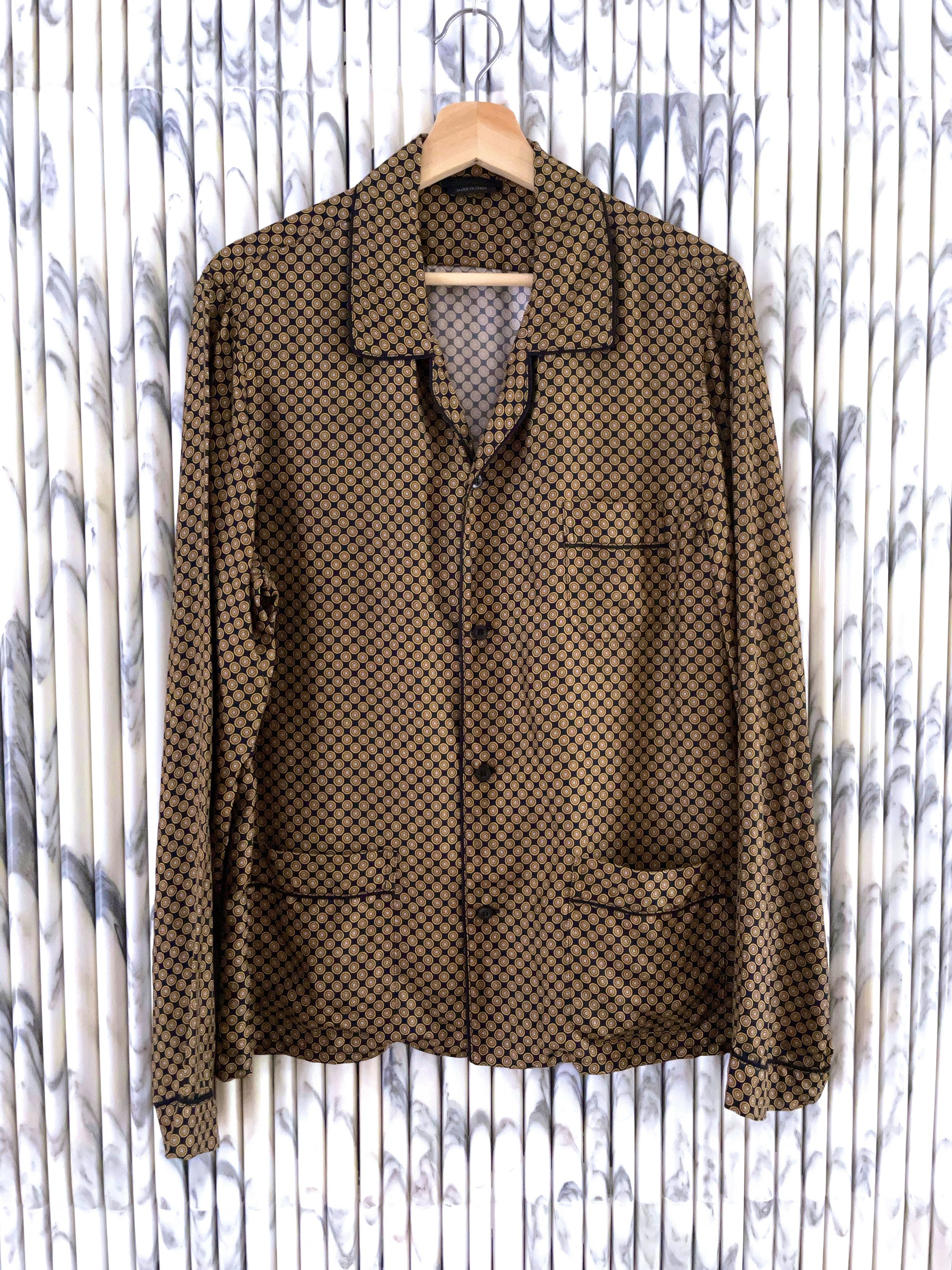 Prada "OLD MONEY" MEDALLION PRINT MULBERRY SILK PYJAMA SHIRT Size US M / EU 48-50 / 2 - 5 Thumbnail