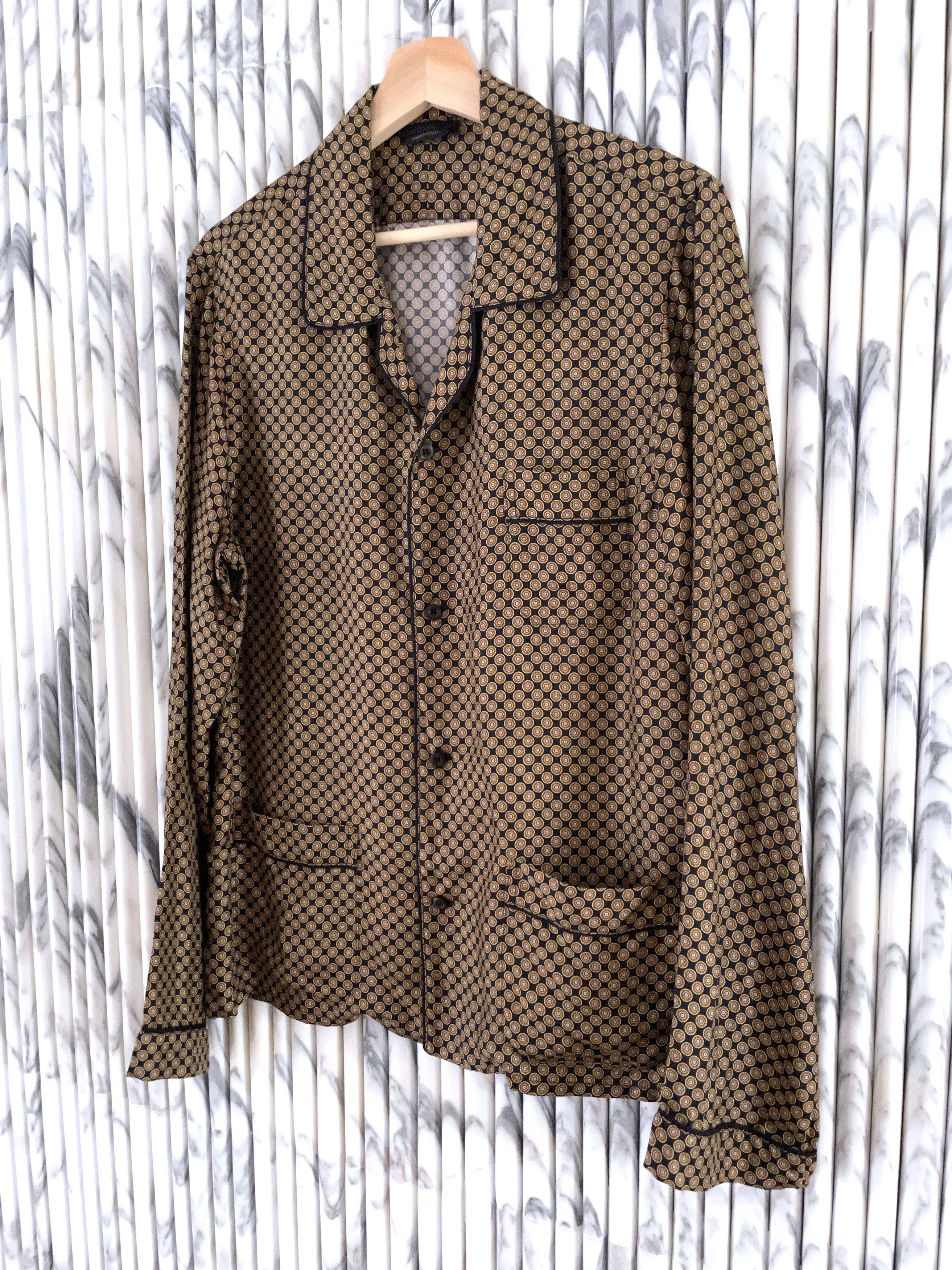 Prada "OLD MONEY" MEDALLION PRINT MULBERRY SILK PYJAMA SHIRT Size US M / EU 48-50 / 2 - 7 Thumbnail