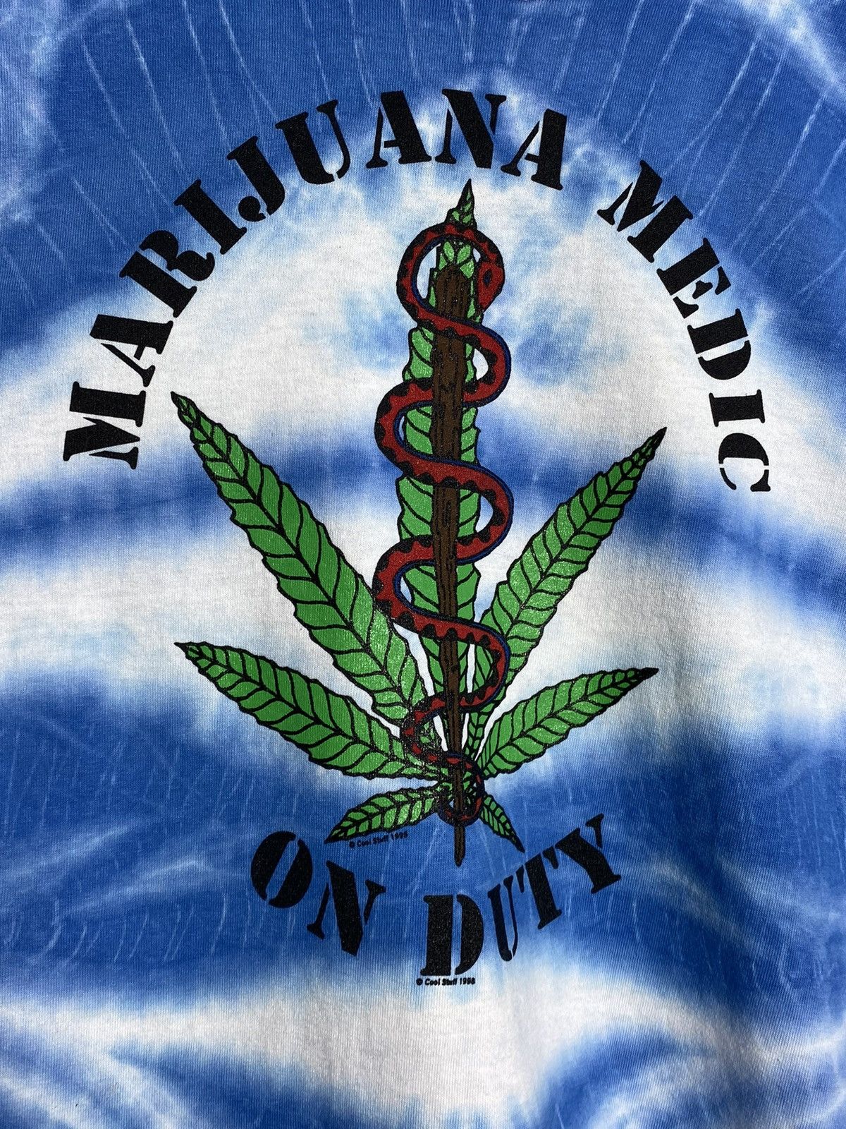 Vintage 🚨Vintage Marijuana Medic On Duty 1998 Weed T-Shirt Size US XXL / EU 58 / 5 - 4 Thumbnail