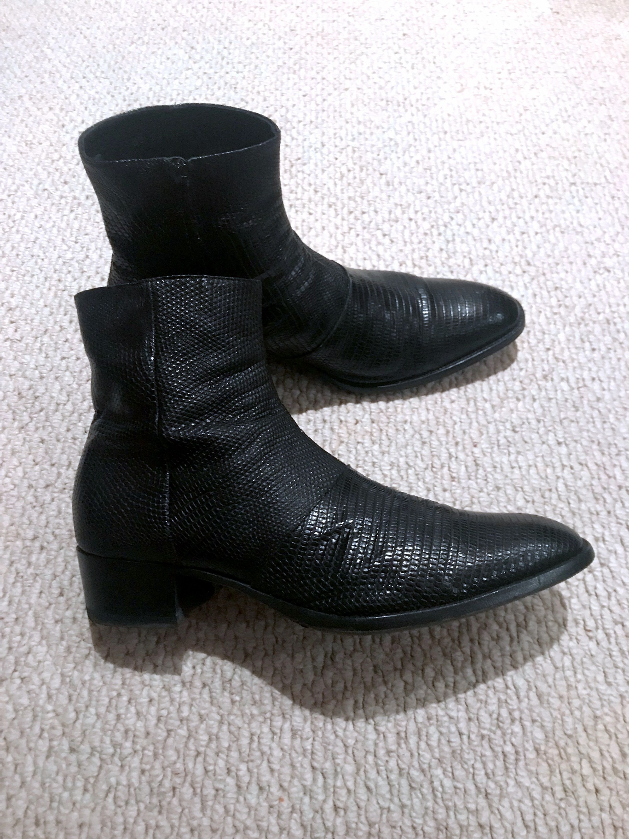 Hedi Slimane × Saint Laurent Paris RARE SS15 LIZARD SKIN WYATT