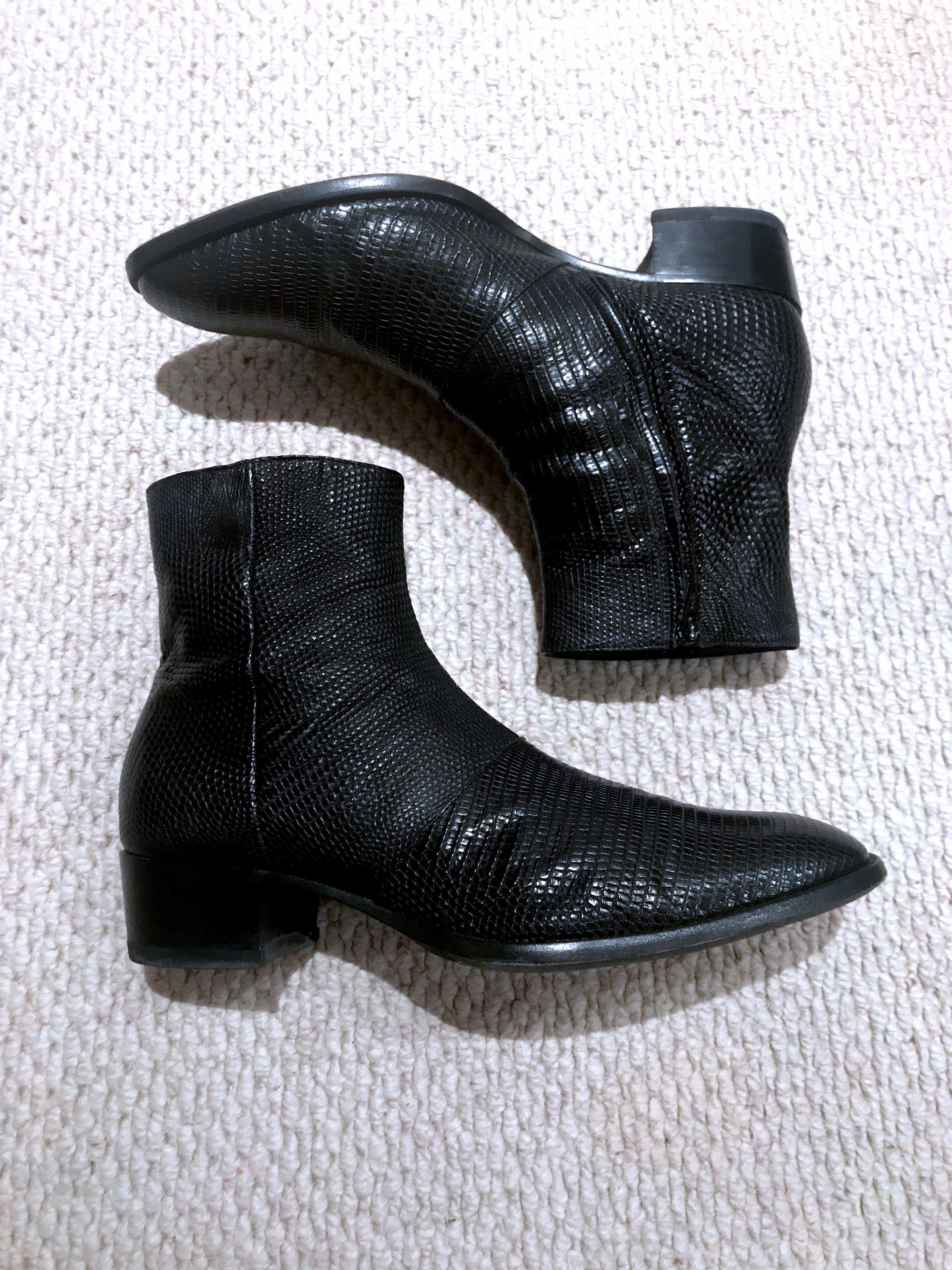 Hedi Slimane × Saint Laurent Paris RARE SS15 LIZARD SKIN WYATT