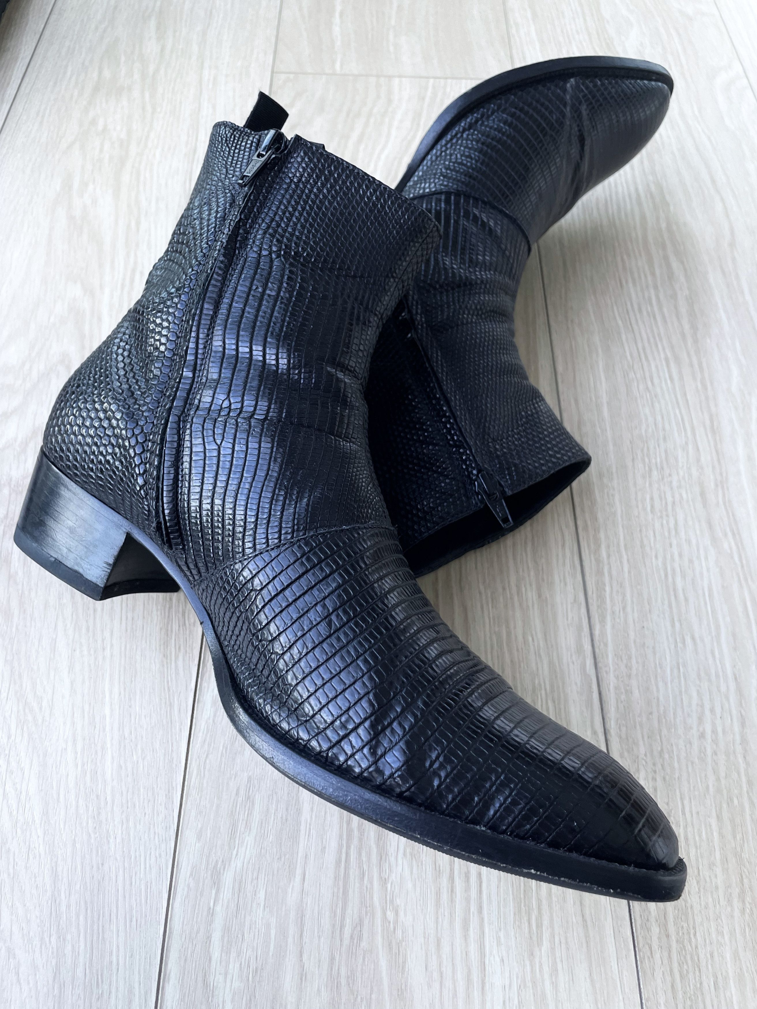 Hedi Slimane × Saint Laurent Paris RARE SS15 LIZARD SKIN WYATT