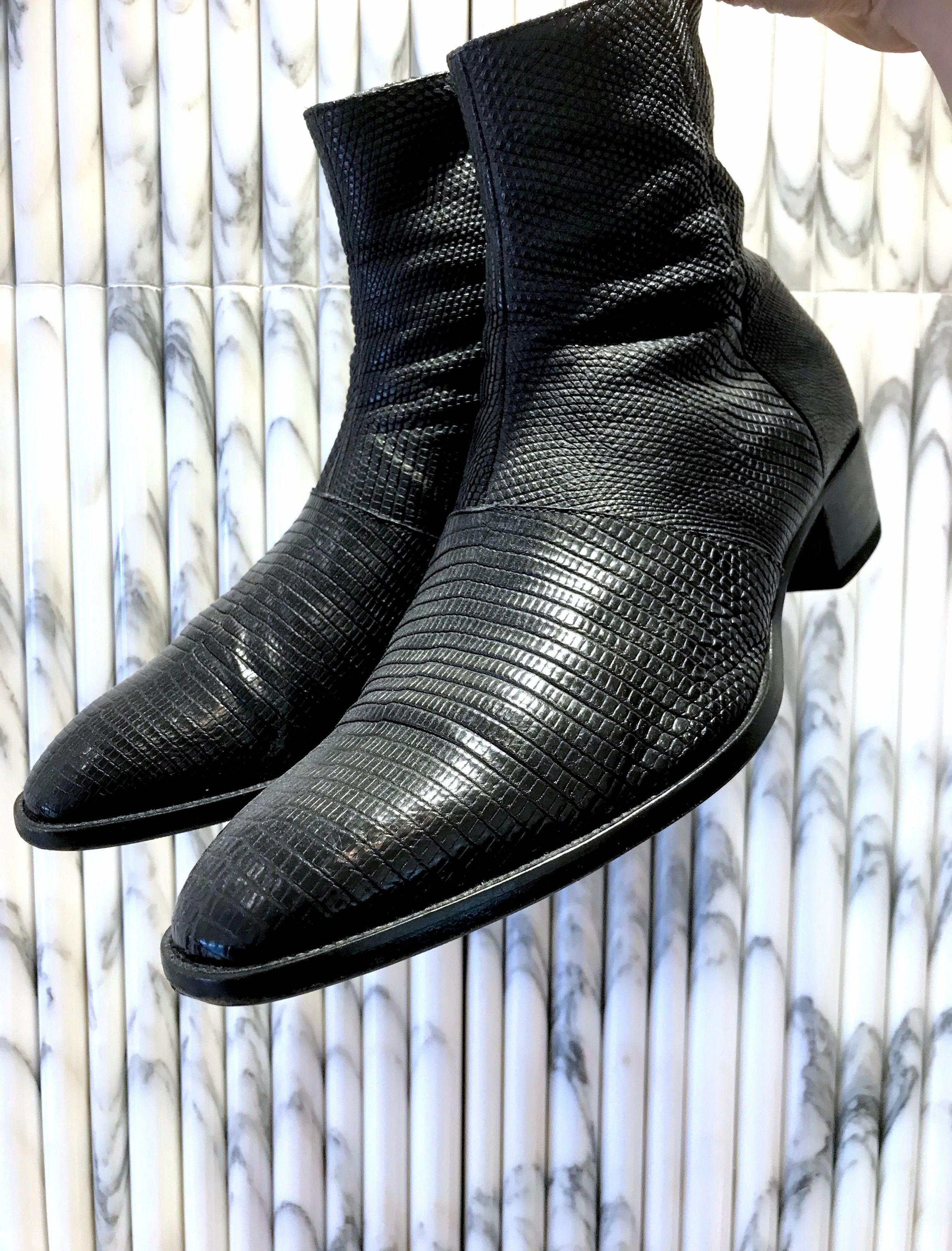 靴 Saint Laurent Lizard Chelsea Boots Hedi Hedi Slimane × Saint Laurent Paris RARE SS15 LIZARD SKIN WYATT