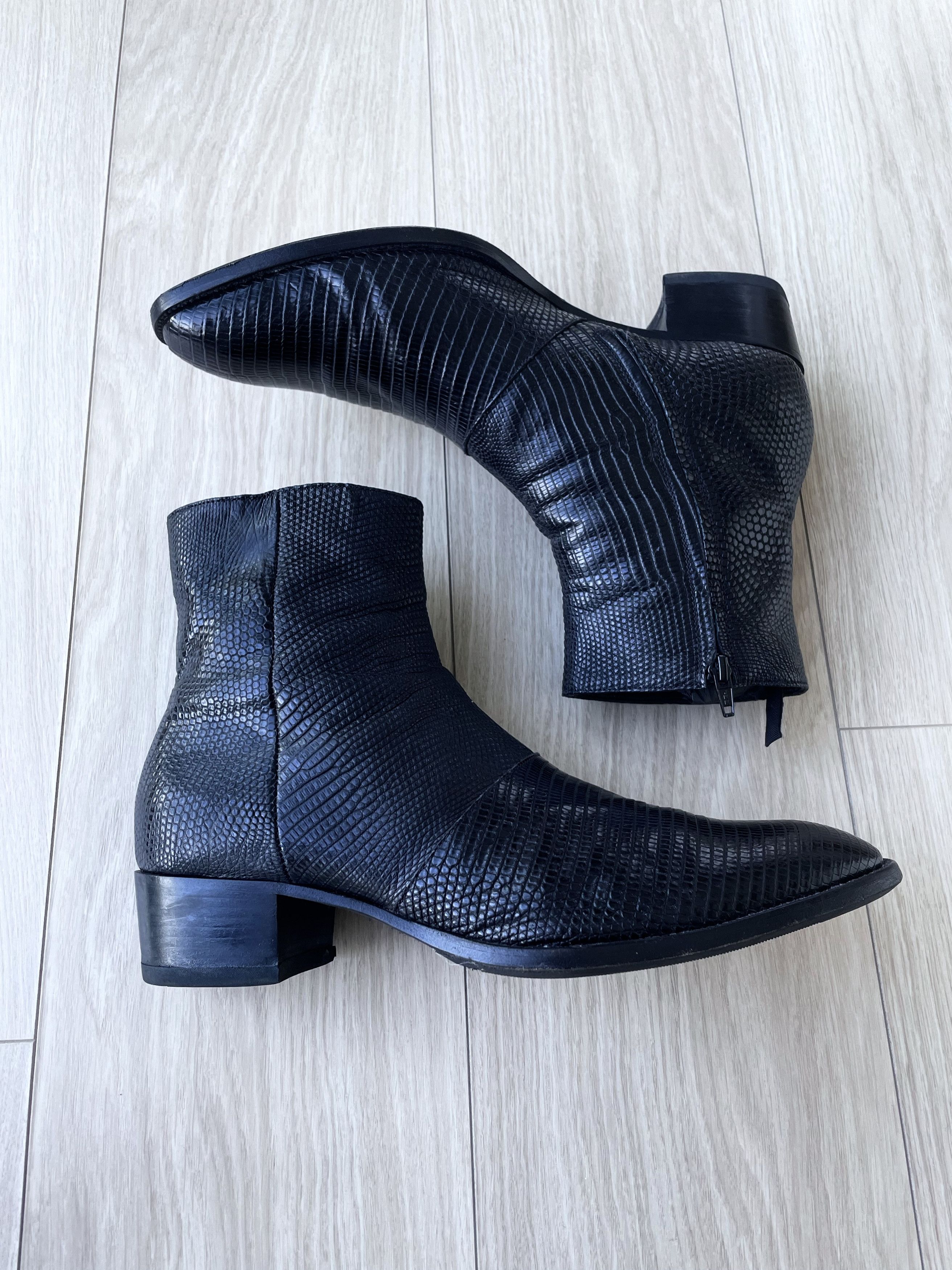 Hedi Slimane × Saint Laurent Paris RARE SS15 LIZARD SKIN WYATT
