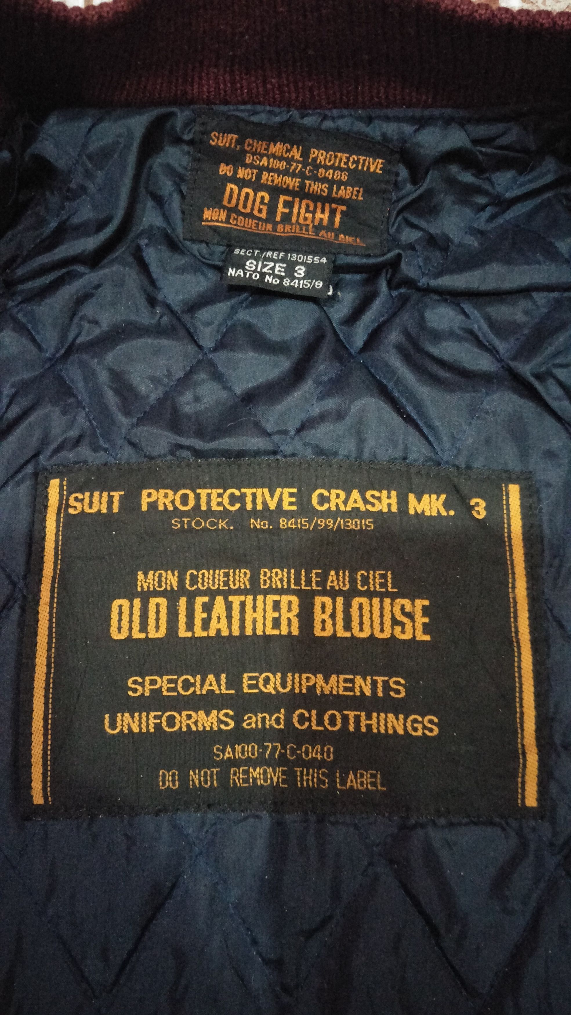 Other OLD LEATHER BLOUSE MILITARY VARSITY JACKET Size US L / EU 52-54 / 3 - 9 Thumbnail