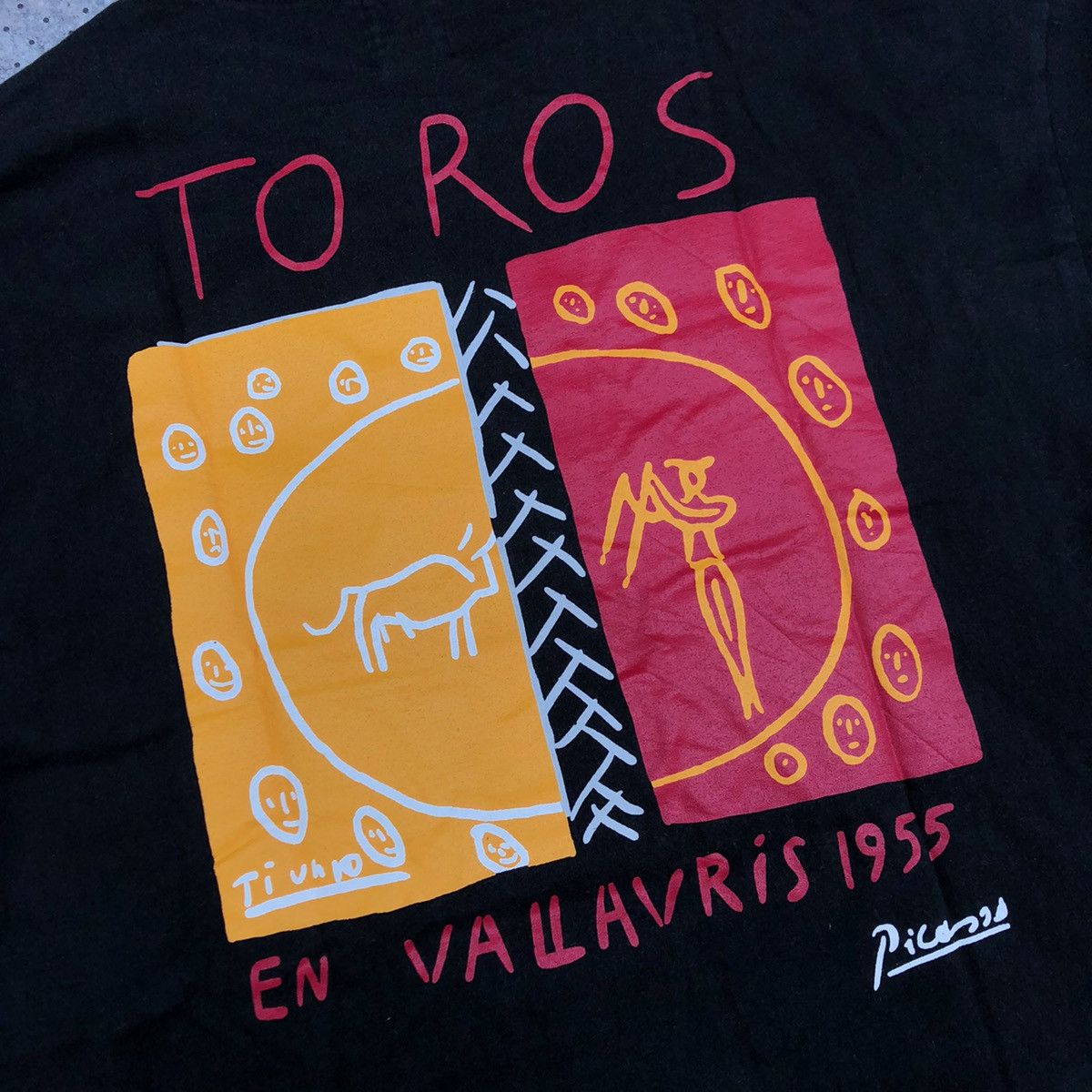 The Real McCoy's Vintage Picasso Toros En Vallauris 1995 T Shirt Size US L / EU 52-54 / 3 - 5 Thumbnail