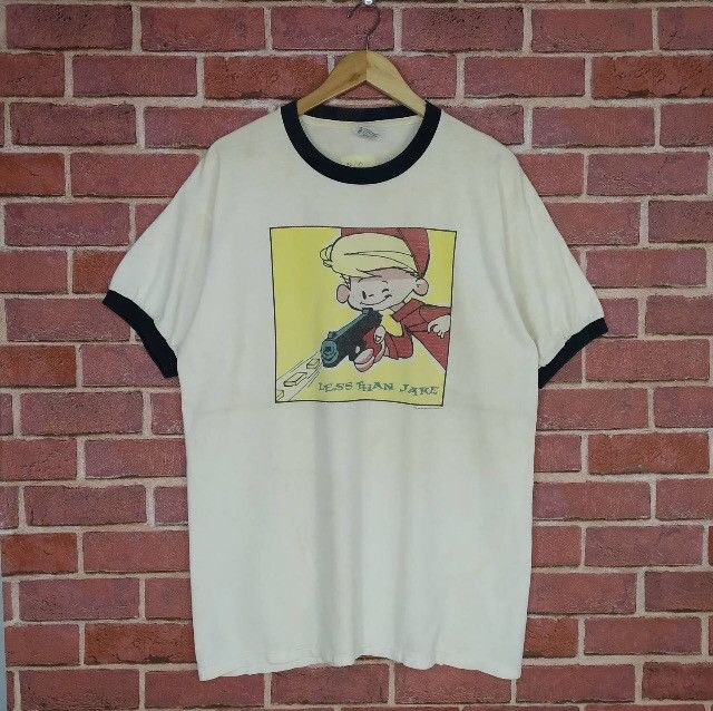 Vintage 90s Band Less Than Jake Punk Rock Ringer T-shirt