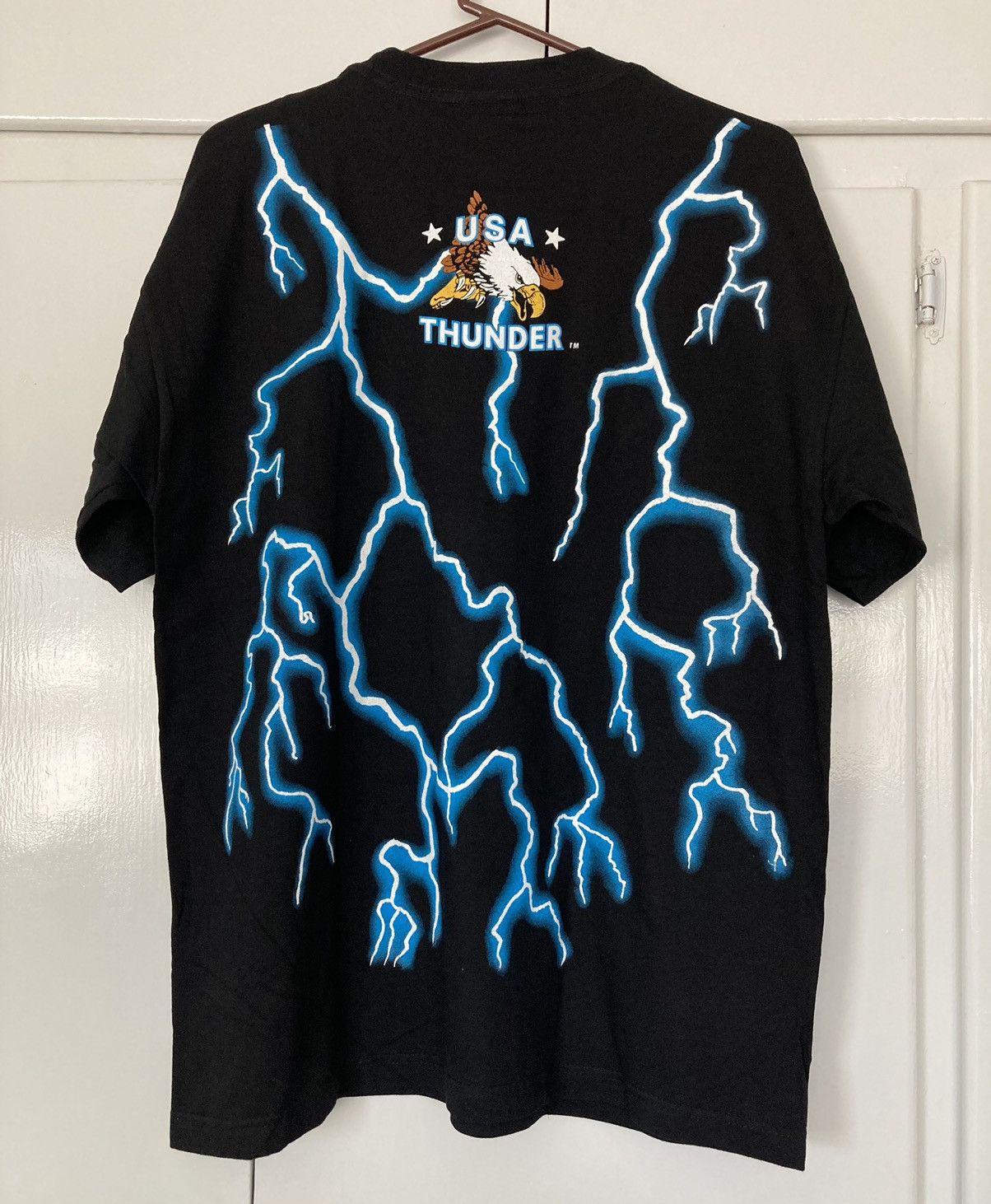 Vintage AMERICAN USA THUNDER MARIJUANA WEED SHIRT VINTAGE 90S AOP Size US XL / EU 56 / 4 - 2 Thumbnail