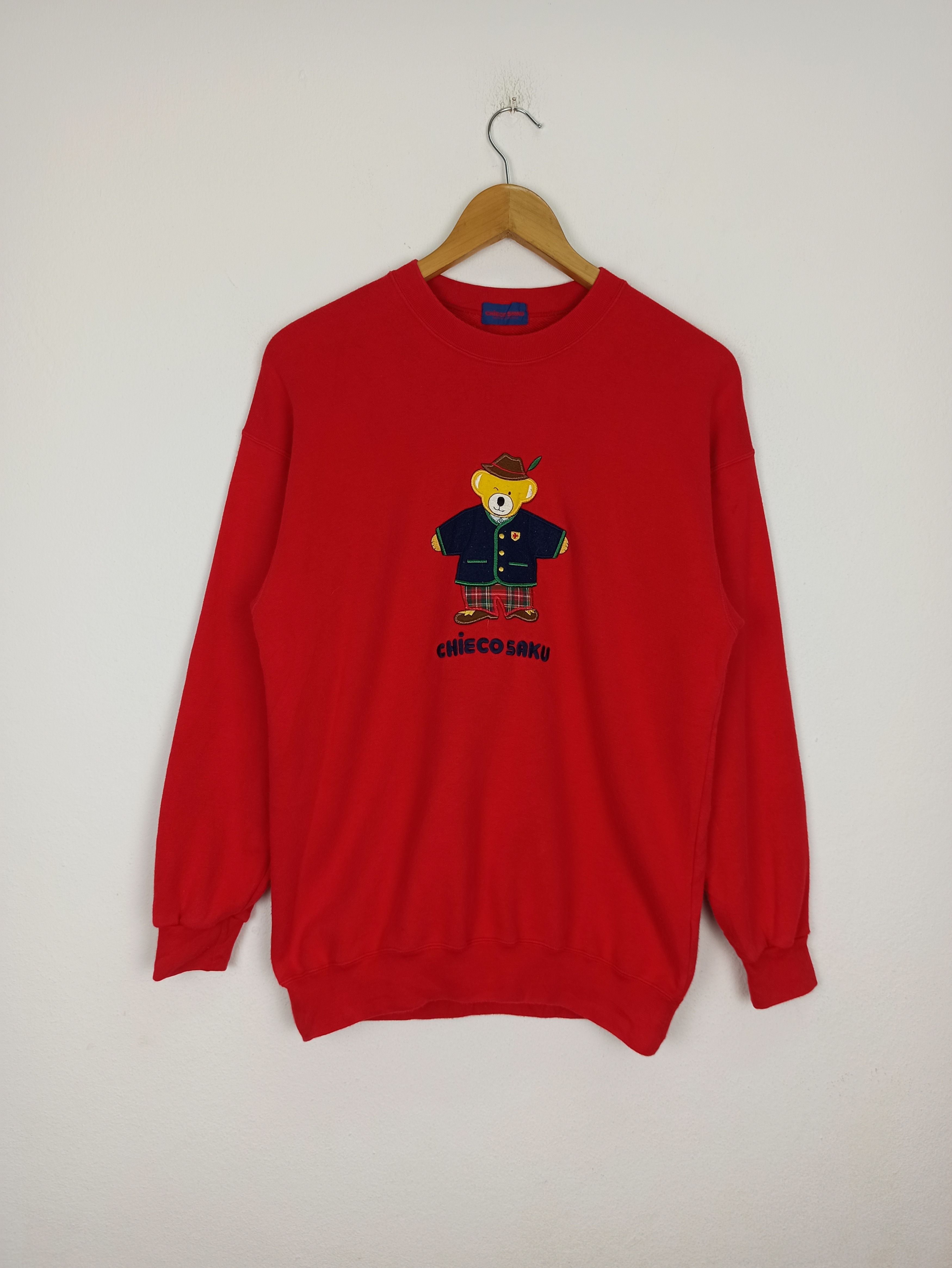 image of Anima x Mickey Mouse Chieco Sajo By Miki House Sweatshirt in Red, Men's (Size Medium)