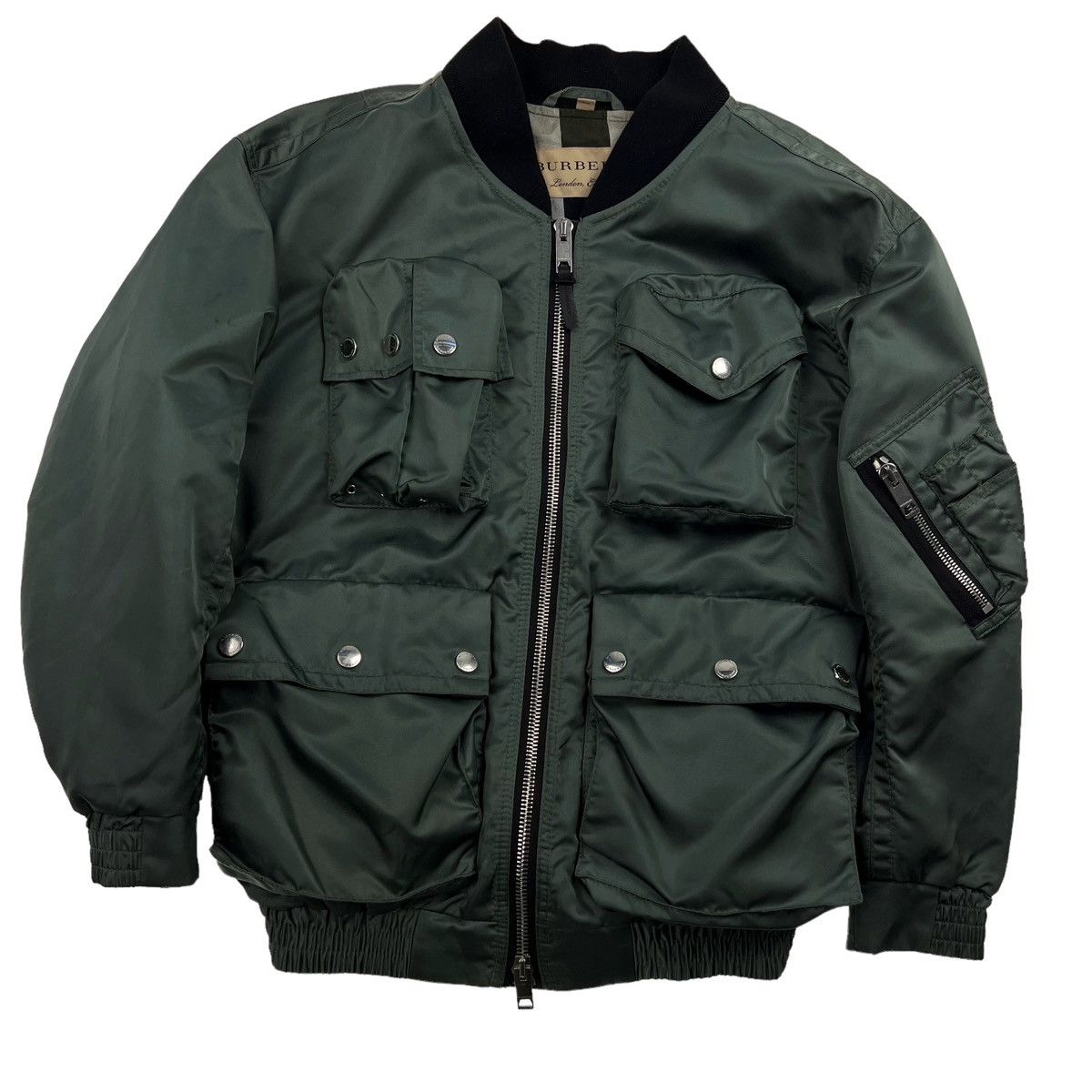 Burberry Burberry Green Utility Bomber Jacket Size US S / EU 44-46 / 1 - 2 Thumbnail