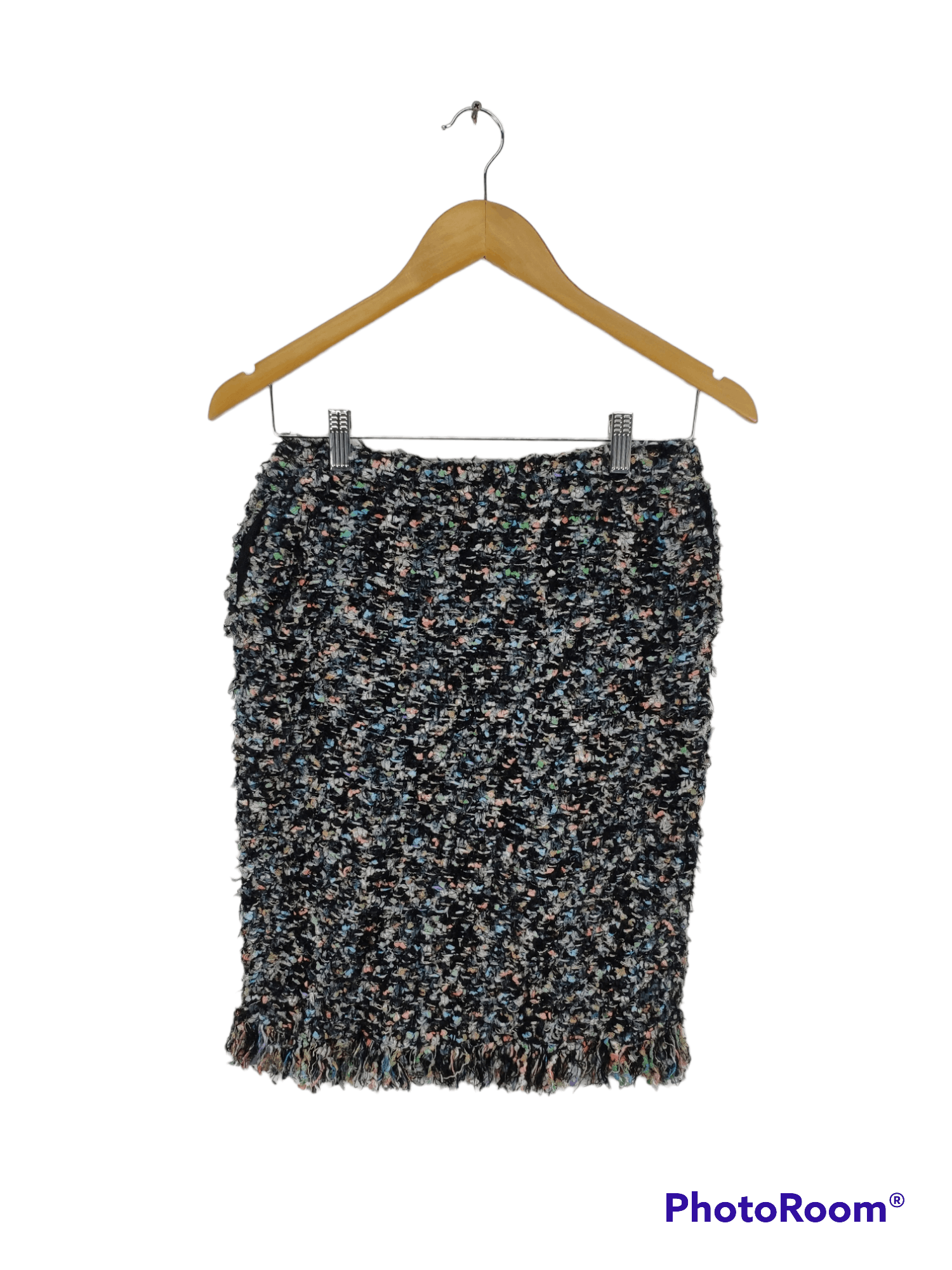 Designer × Japanese Brand Vintage Mini Skirt Wool Knit by Coohem Size 26" / US 2 / IT 38 - 1 Thumbnail