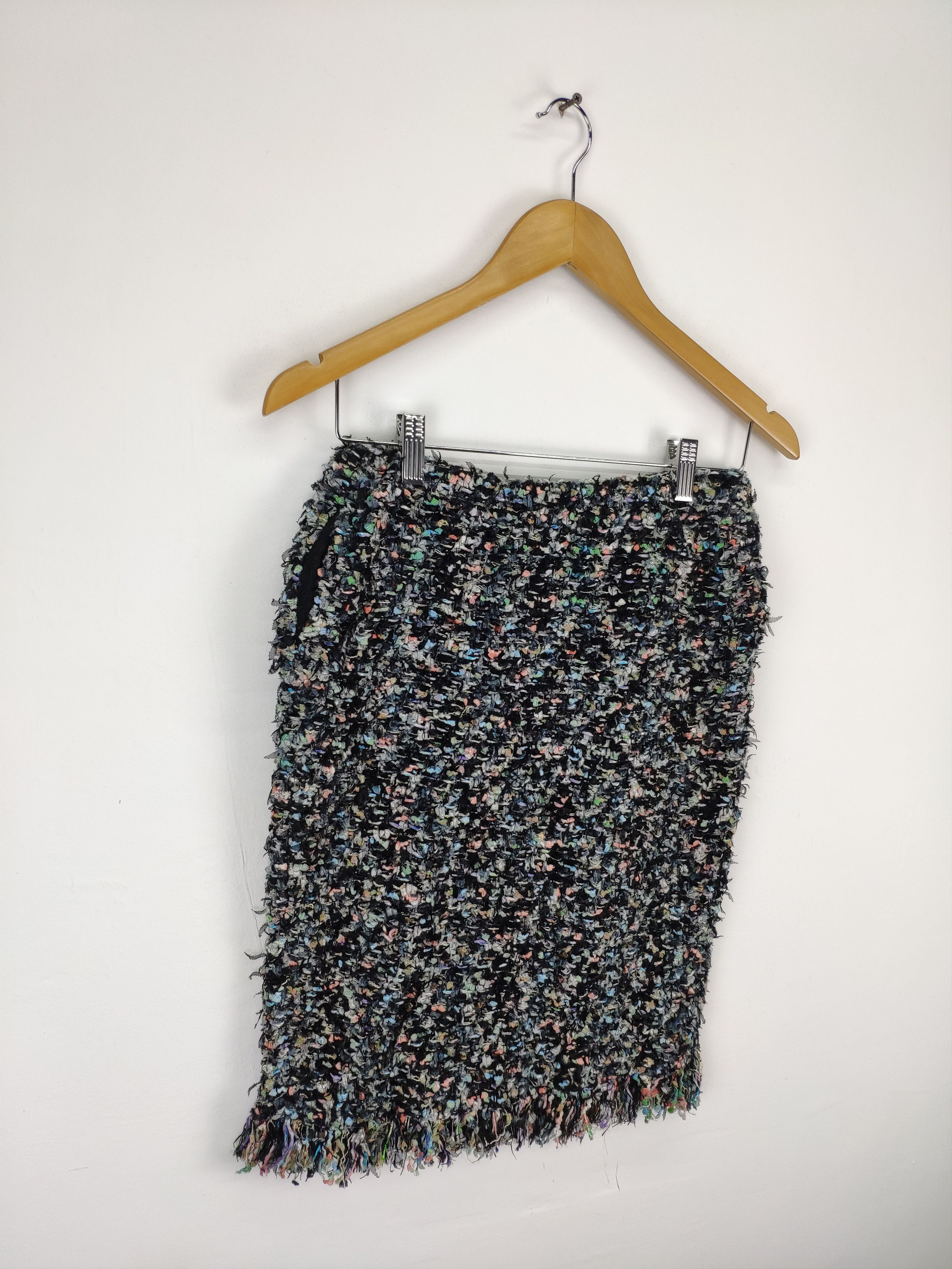 Designer × Japanese Brand Vintage Mini Skirt Wool Knit by Coohem Size 26" / US 2 / IT 38 - 3 Thumbnail