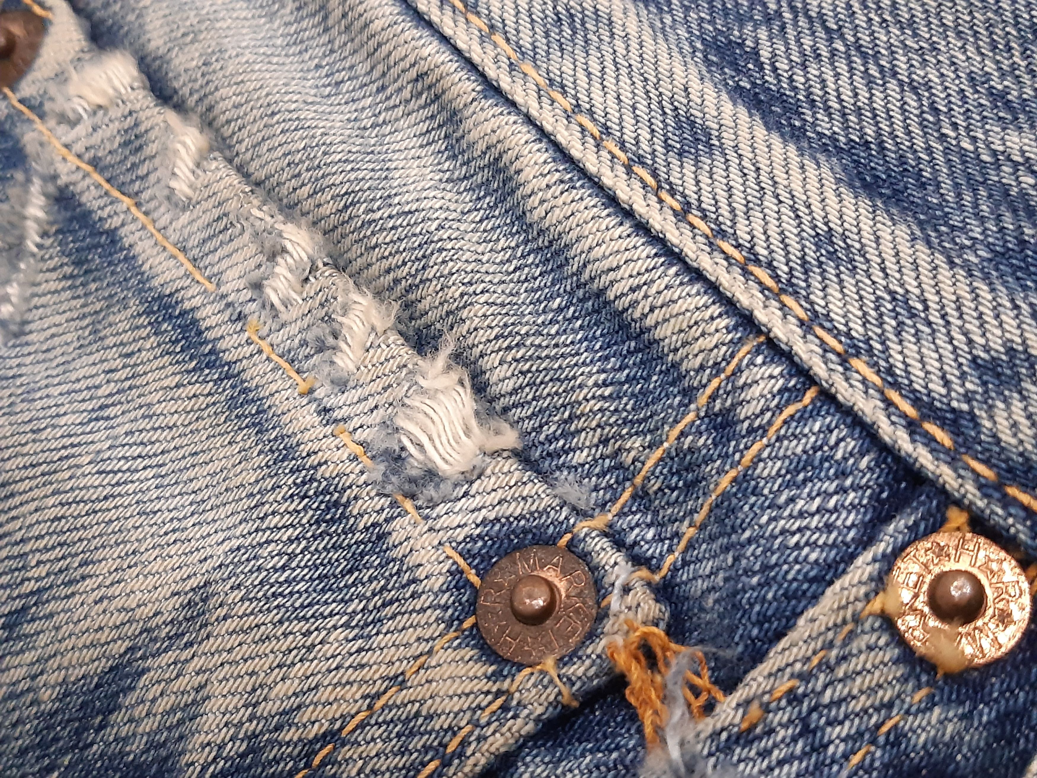 Japanese Brand × Vintage Blue Blue Japan Jeans Patchworks Vintage Size US 31 - 5 Thumbnail
