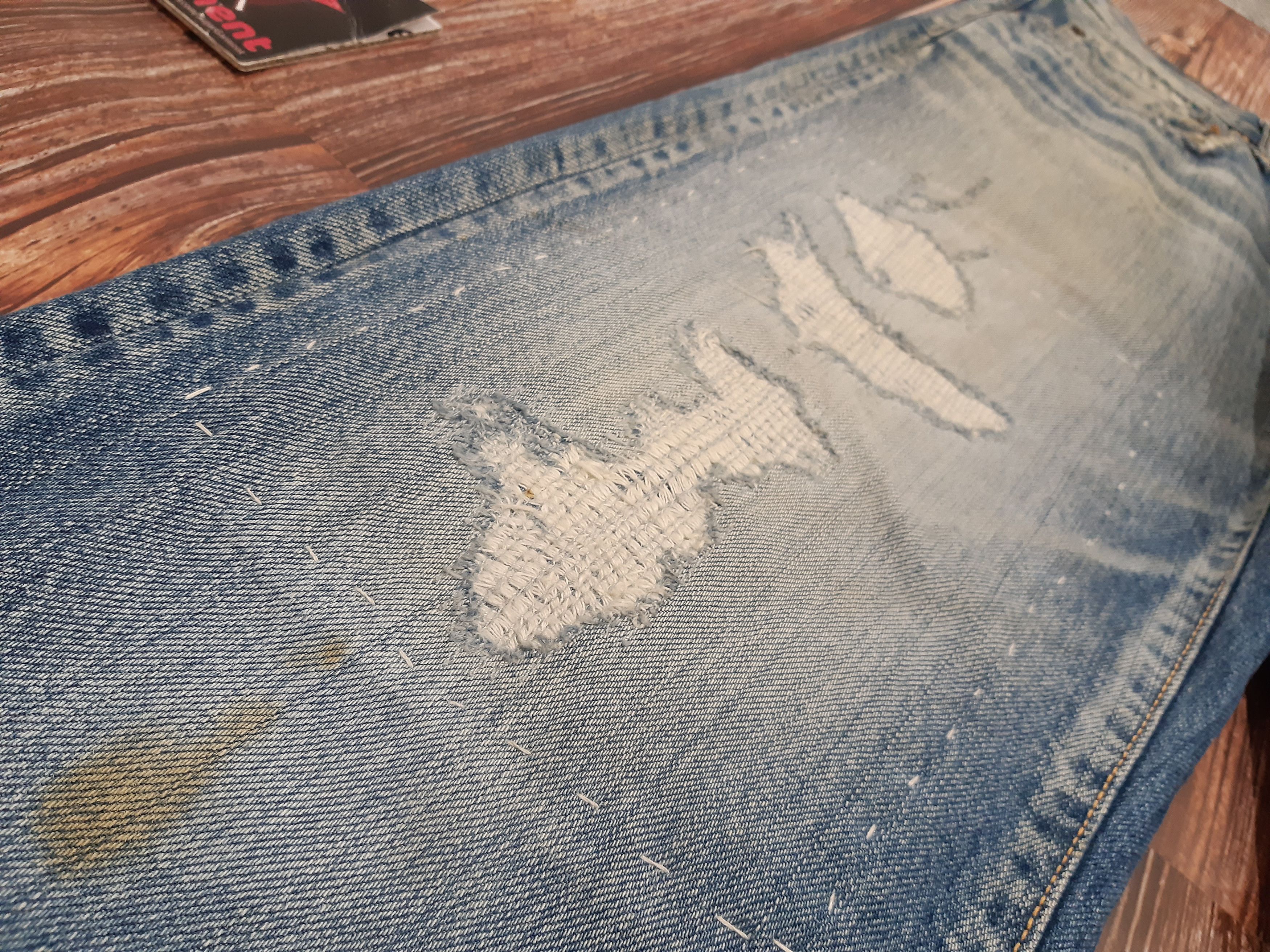 Japanese Brand × Vintage Blue Blue Japan Jeans Patchworks Vintage Size US 31 - 4 Thumbnail