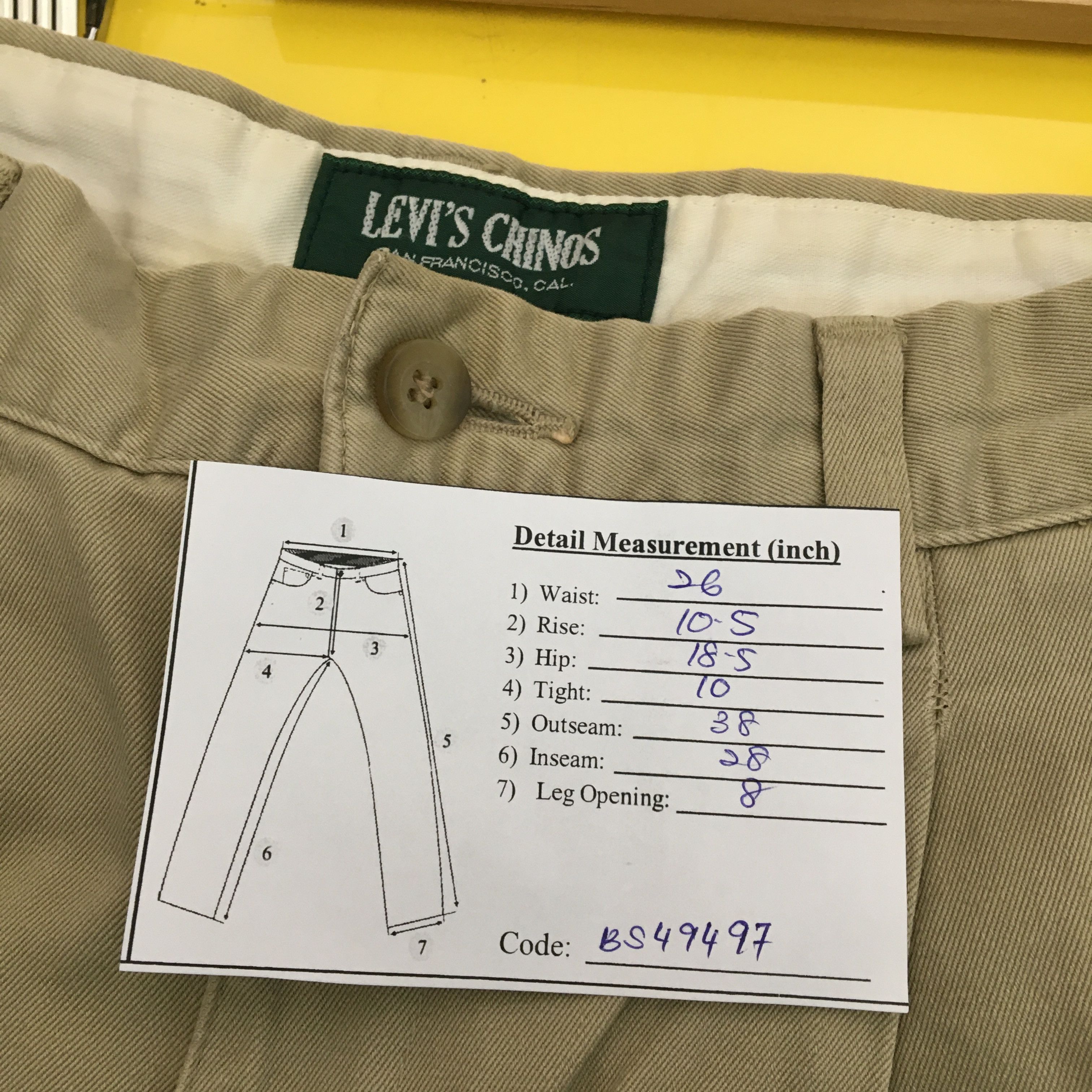 Levi's × Vintage Vintage Levi's Chinos Pants Levis Jeans Levis Pants Trousers Size 26" / US 2 / IT 38 - 9 Thumbnail