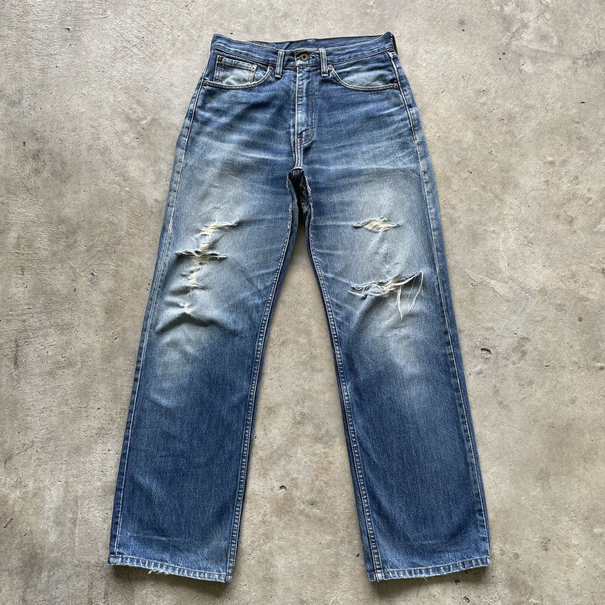 Levi's Vintage Levi’s 504 Faded Distressed Denim Jeans Pants W29 Size US 29 - 1 Thumbnail
