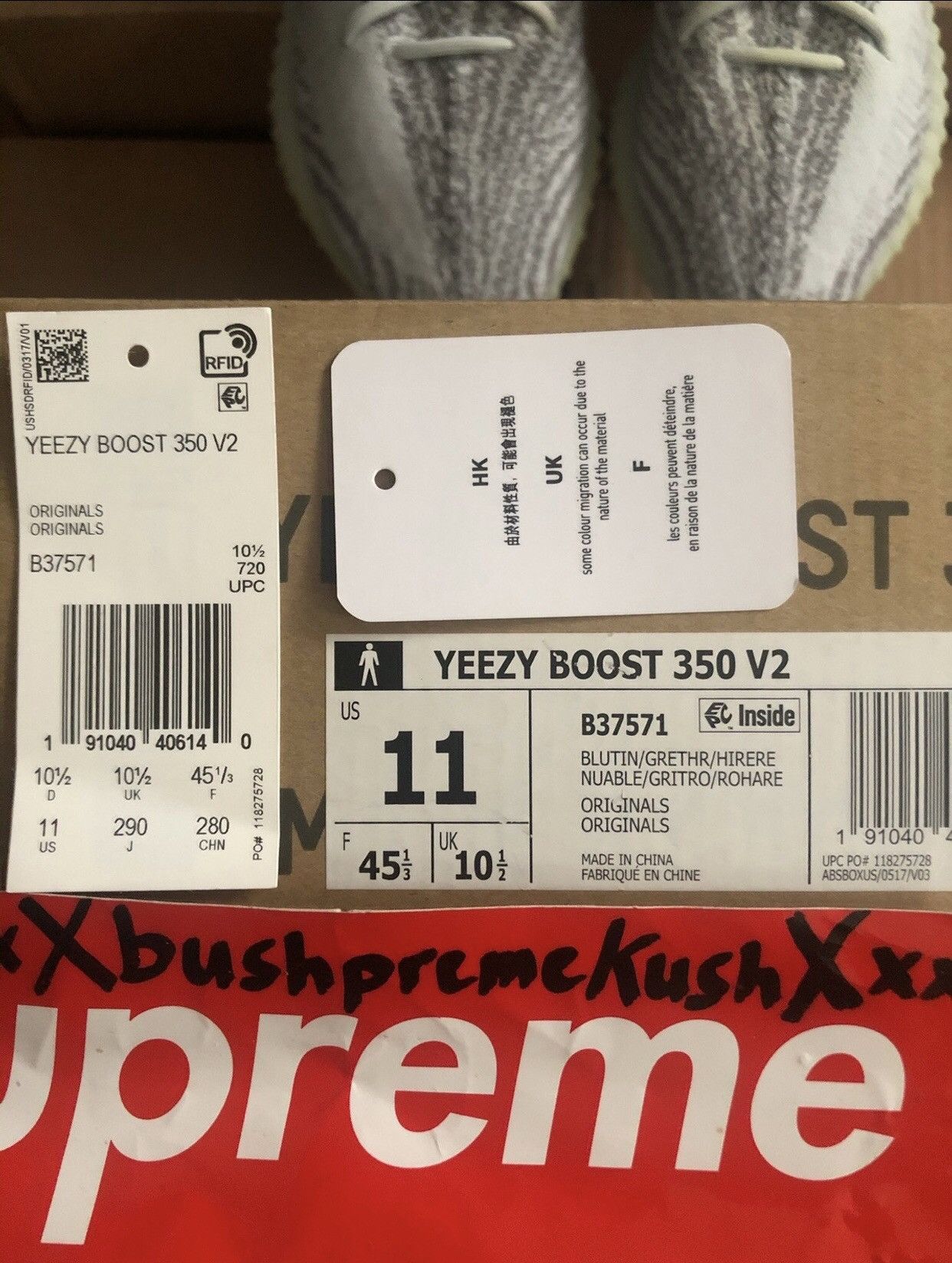 Adidas × Kanye West Yeezy Boost 350 V2 Blue Tint 2017 Size US 11 / EU 44 - 10 Thumbnail