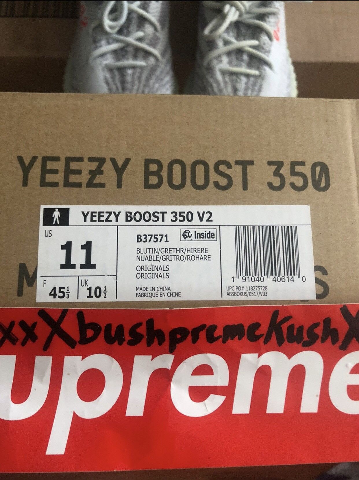Adidas × Kanye West Yeezy Boost 350 V2 Blue Tint 2017 Size US 11 / EU 44 - 9 Thumbnail