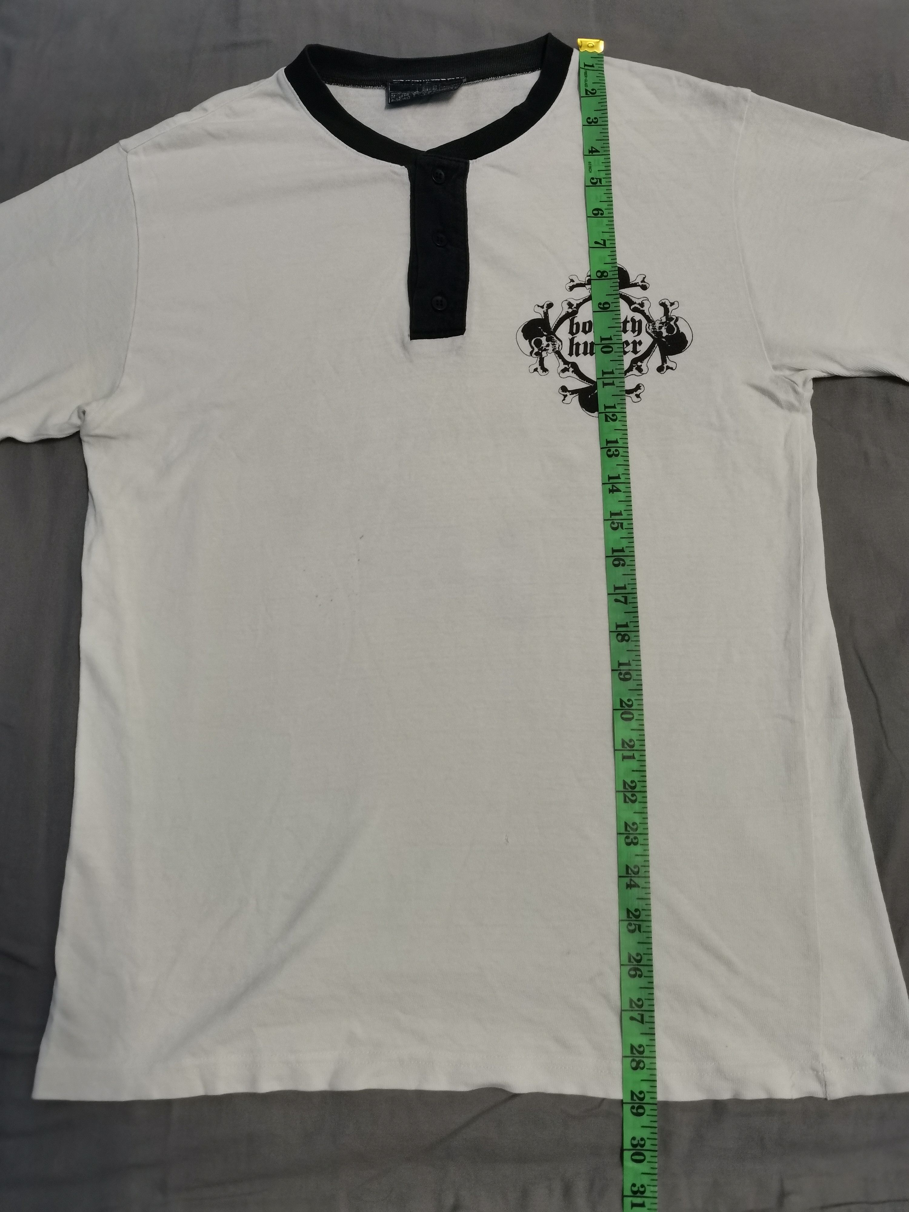 Bounty Hunter Vintage Bounty Hunter Big Skull Ringer Tee Japan Designer Size US M / EU 48-50 / 2 - 6 Thumbnail
