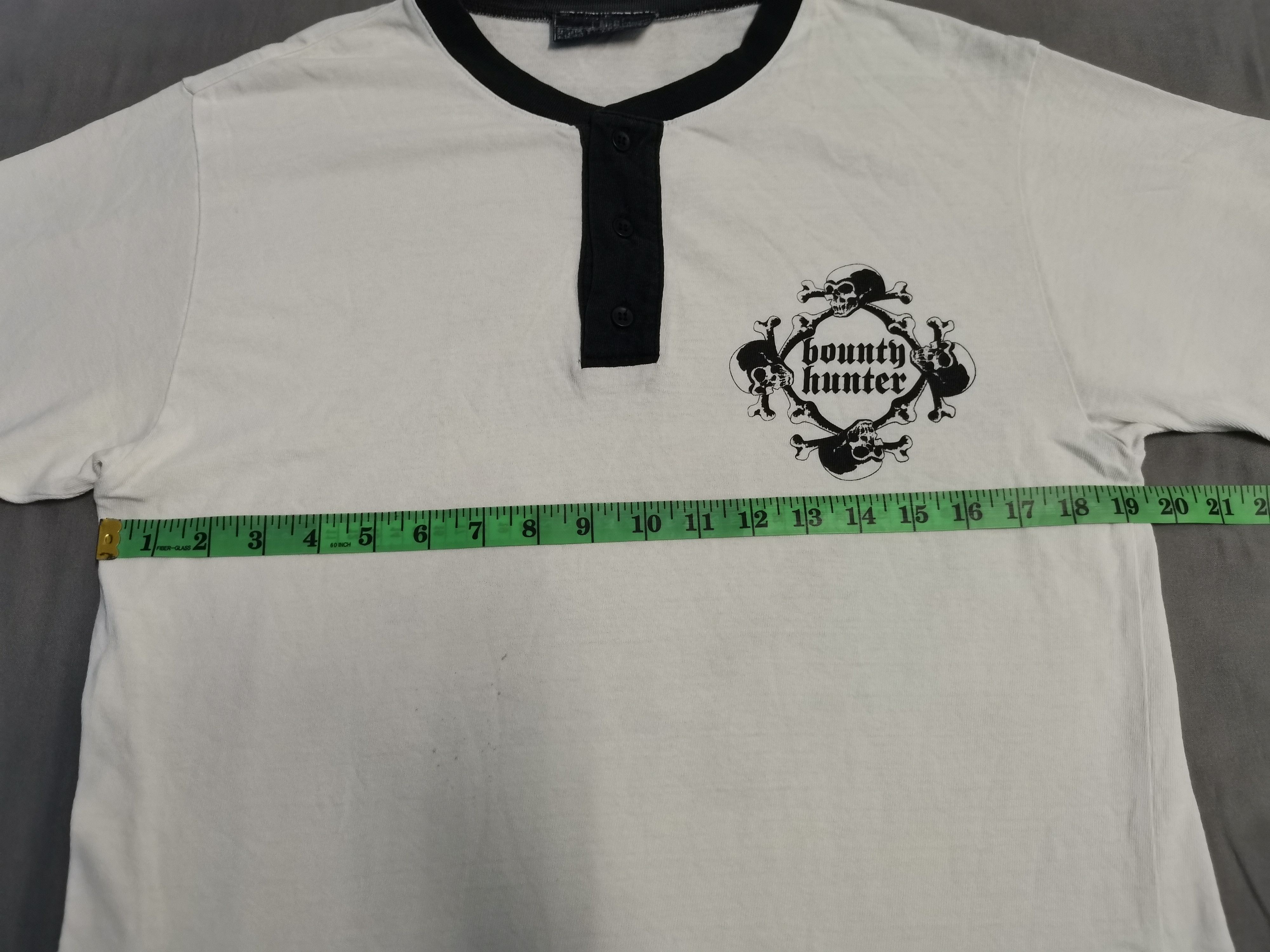 Bounty Hunter Vintage Bounty Hunter Big Skull Ringer Tee Japan Designer Size US M / EU 48-50 / 2 - 7 Thumbnail