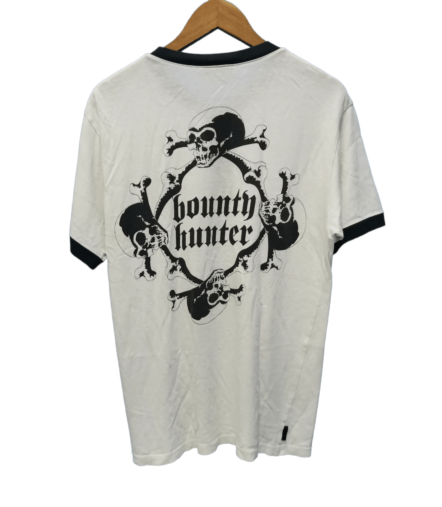 Bounty Hunter Vintage Bounty Hunter Big Skull Ringer Tee Japan Designer Size US M / EU 48-50 / 2 - 3 Thumbnail