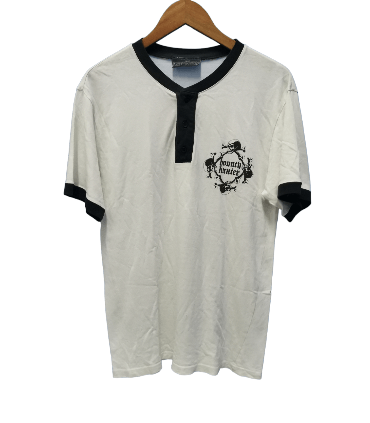 Bounty Hunter Vintage Bounty Hunter Big Skull Ringer Tee Japan Designer Size US M / EU 48-50 / 2 - 2 Thumbnail