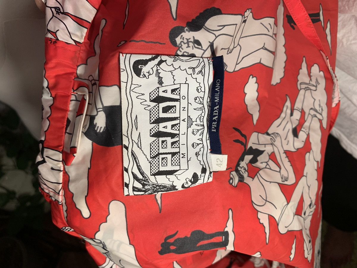 Prada Rare Prada SS16 Red Sailor Kissing Jacket Size XS Oversized Size S / US 4 / IT 40 - 7 Thumbnail