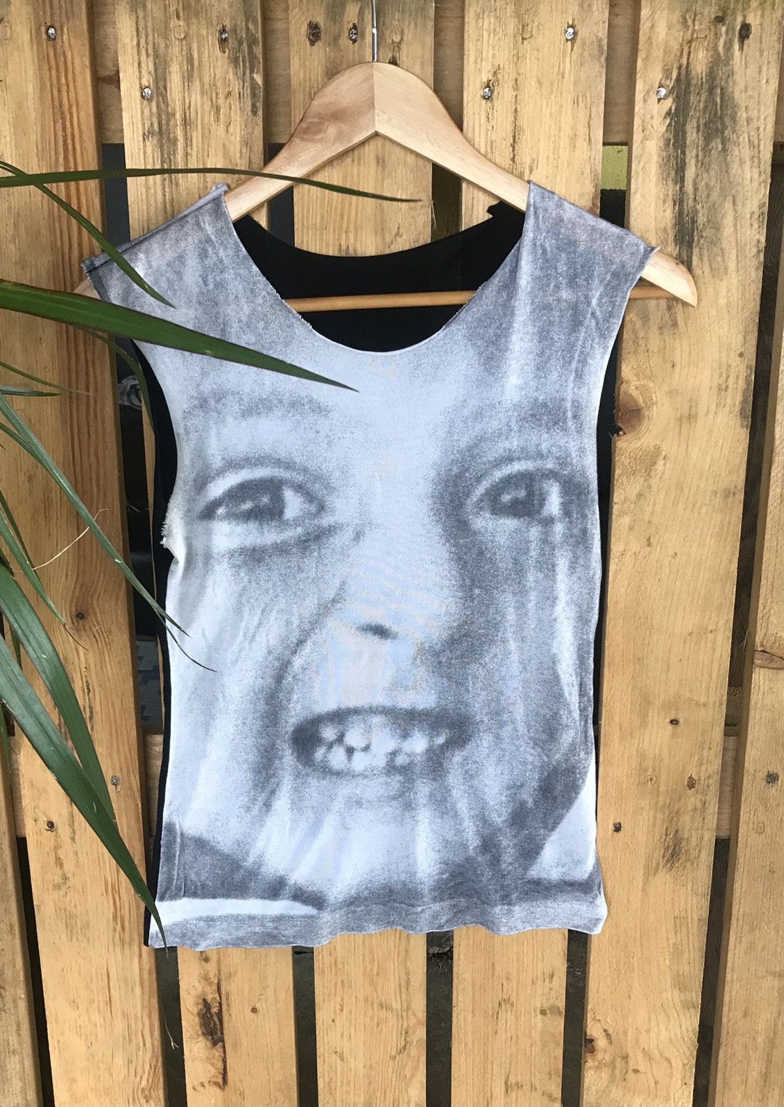 image of Archival Clothing VTG 00S Full Print Designer Made In France Graphic Tee in Black, Men's (Size XS)