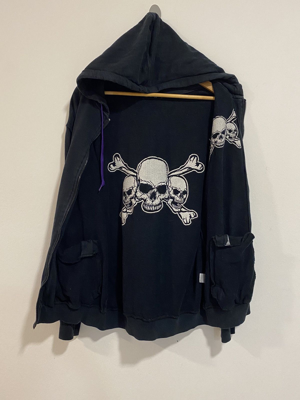 Seditionaries × Vintage Vintage Skull The Dead’s Soul Zipper Hoodie by A.O.D Brand Size US M / EU 48-50 / 2 - 9 Thumbnail