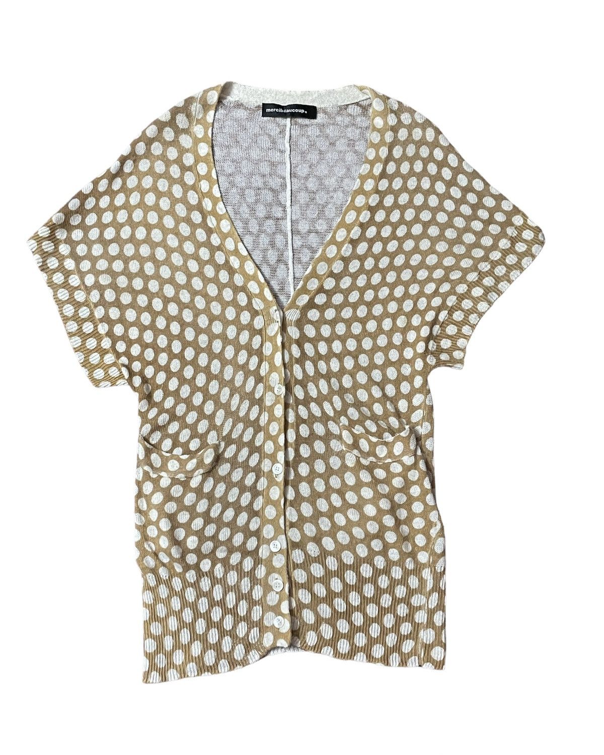 image of Issey Miyake x Mercibeaucoup Summer Knitted Cardigan in Brown, Women's