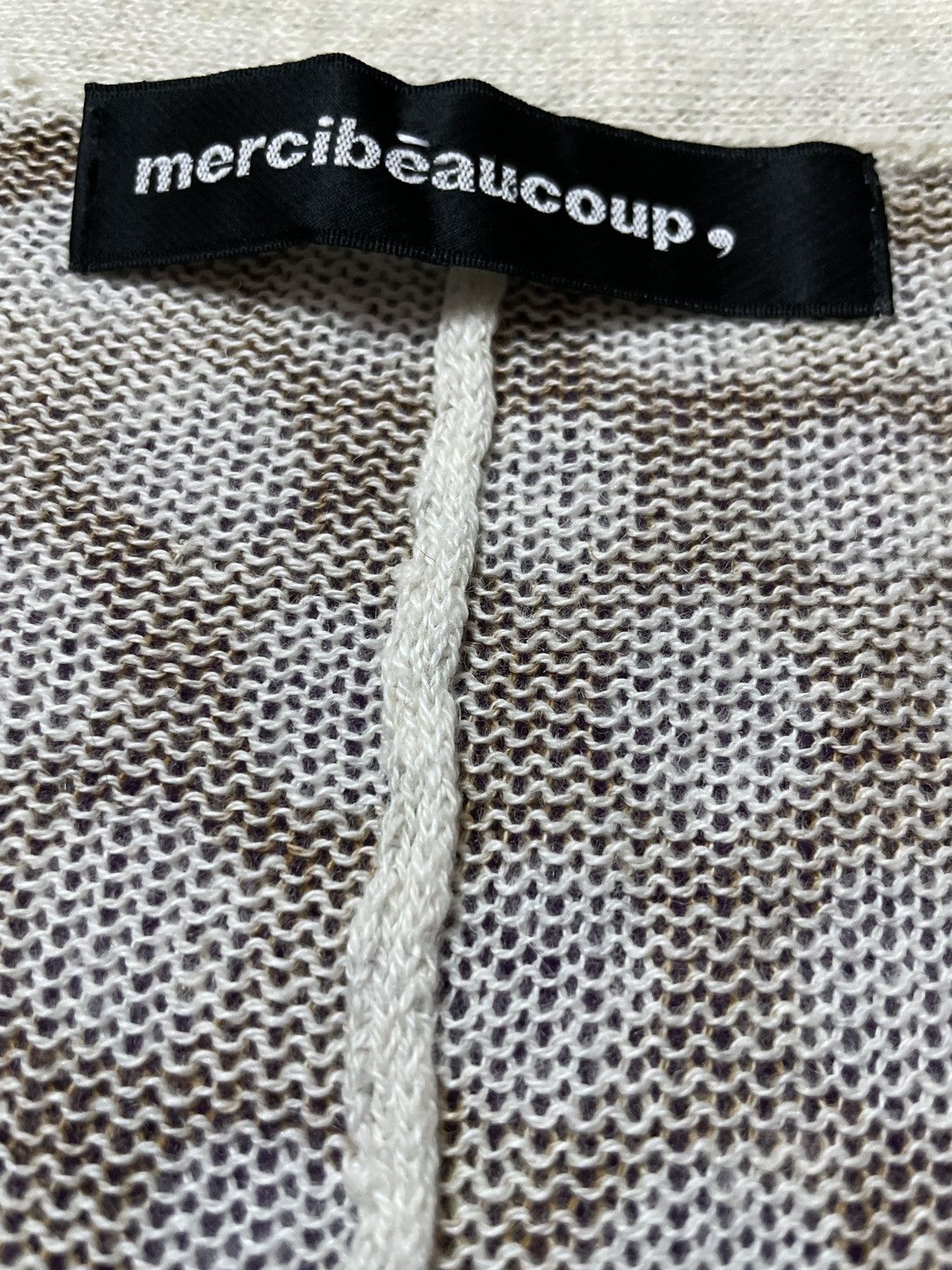 Issey Miyake × Japanese Brand × mercibeaucoup MERCIBEAUCOUP Summer Knitted Cardigan Size ONE SIZE - 3 Thumbnail