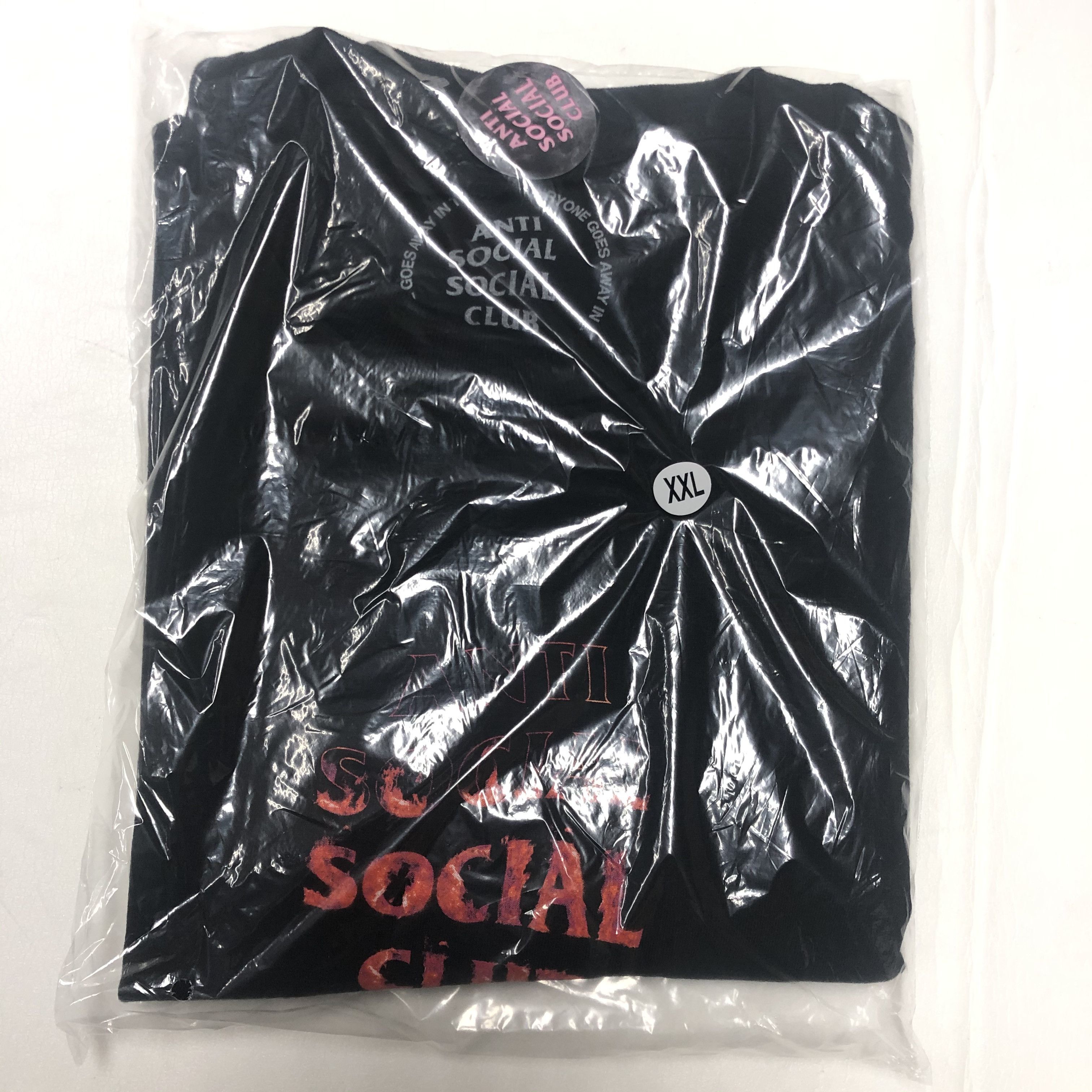 Anti Social Social Club × Members Only DS weekly ASSC Pink Flame A Fire inside Black Tee FTP BAPE Size US XXL / EU 58 / 5 - 2 Thumbnail