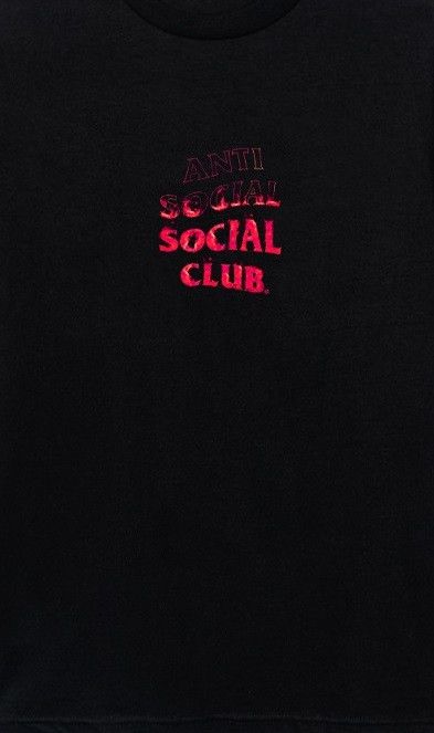 Anti Social Social Club × Members Only DS weekly ASSC Pink Flame A Fire inside Black Tee FTP BAPE Size US XXL / EU 58 / 5 - 5 Thumbnail