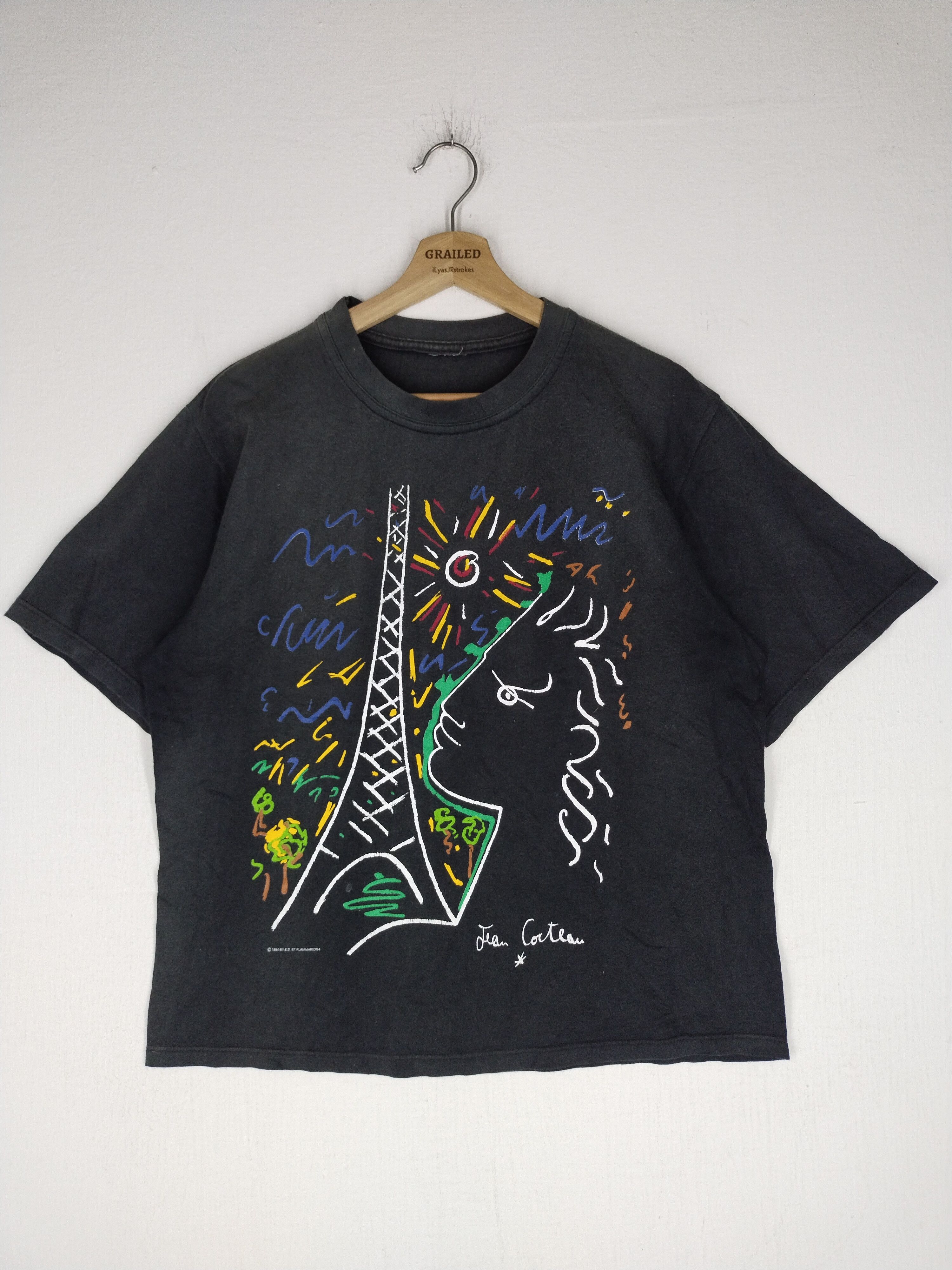 image of Art 1994 Vintage Jean Cocteau French Poet Novelist Designer, Men's (Size Medium)