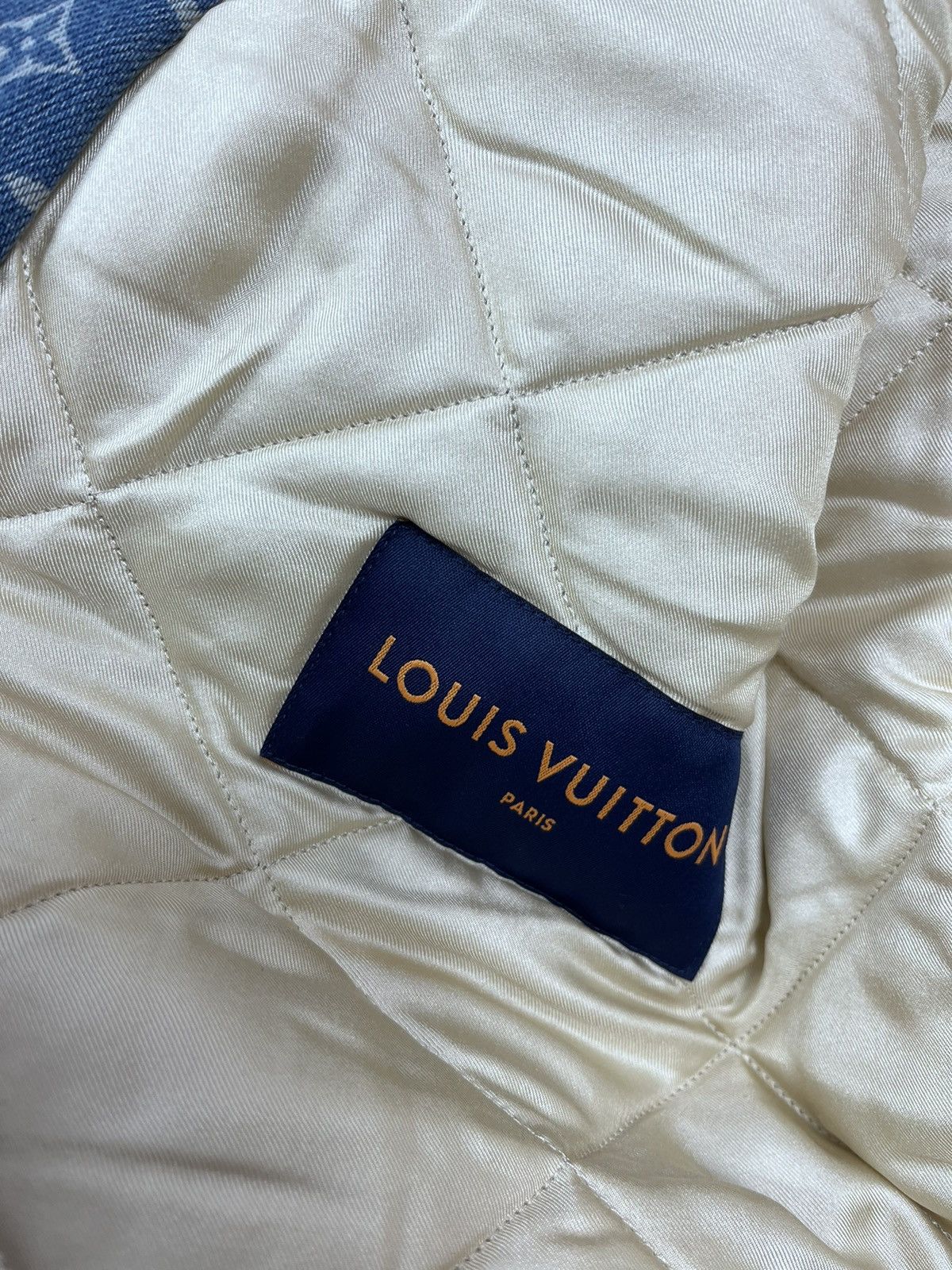 Louis Vuitton Floral Monogram distressed padded denim jacket Size US XXL / EU 58 / 5 - 17 Thumbnail
